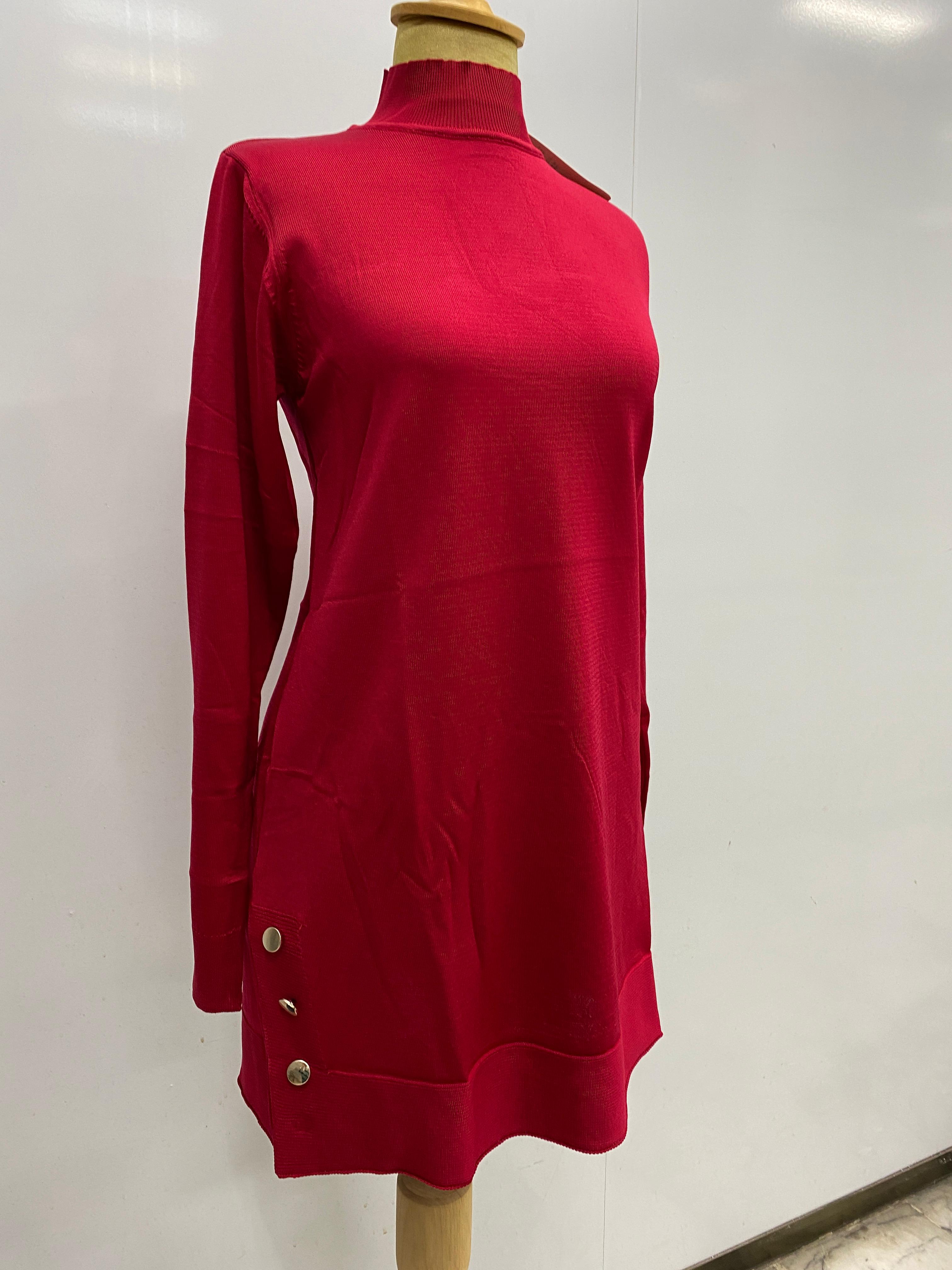 Soğuk İplik Merserize Yan Düğmeli Kazak image