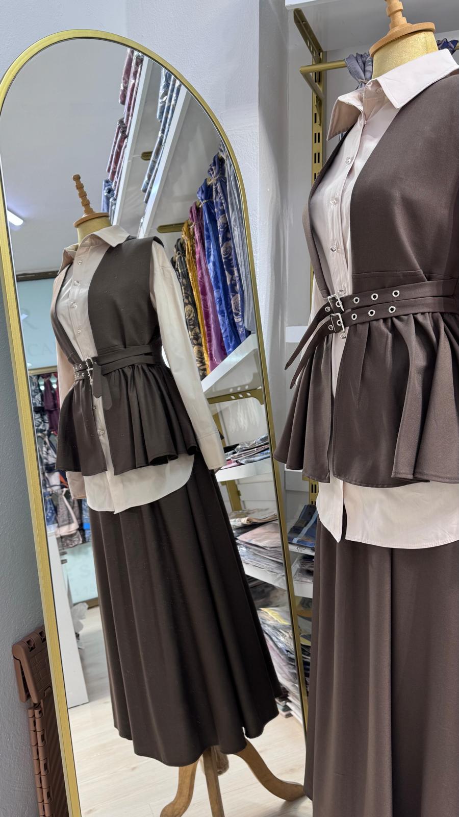 Yeni Sezon Yelekli Etekli Takım Ebrar Butik image