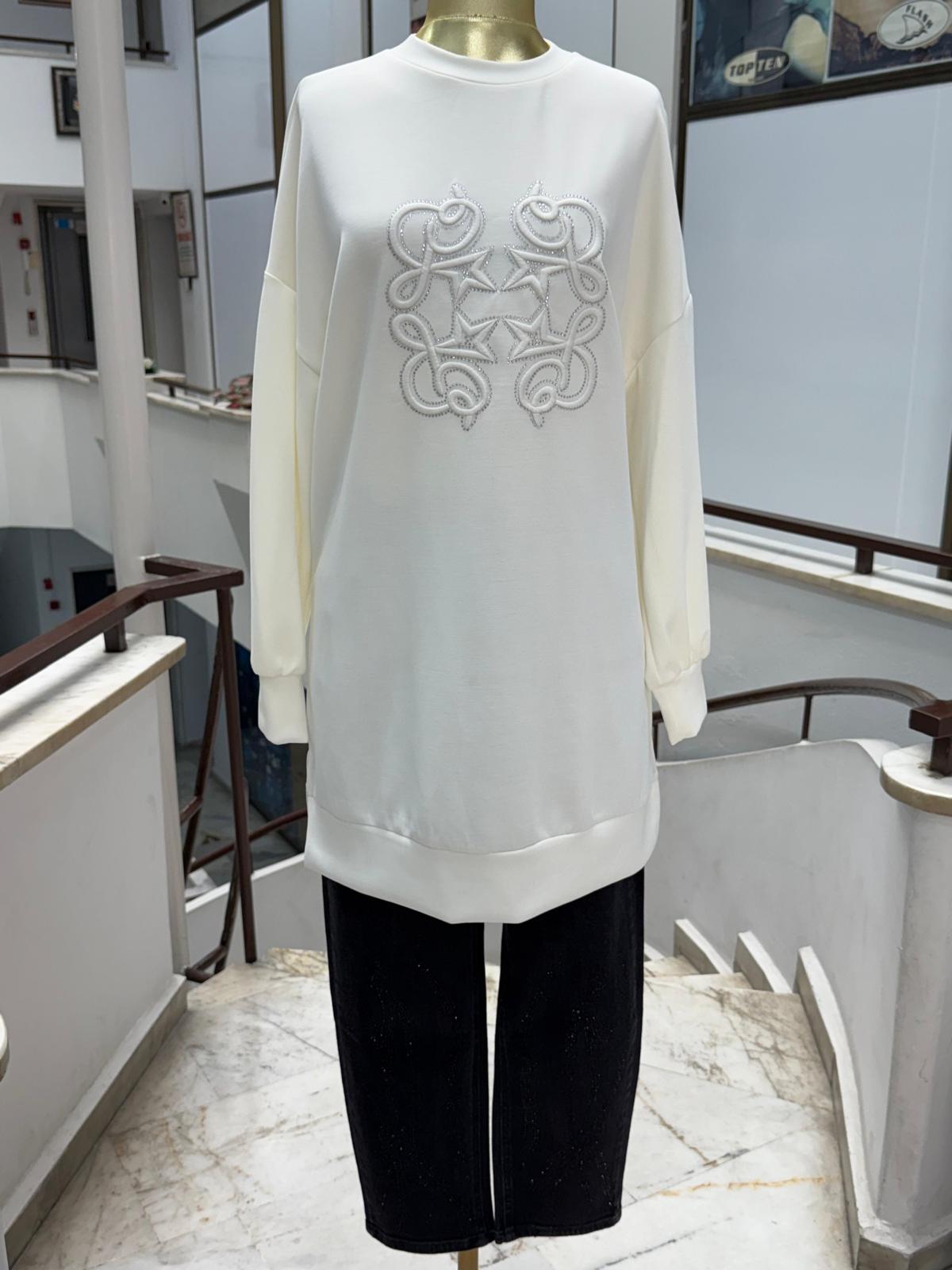 Yeni Sezon Oysho Kumaş Uzun Sweat Ebrar Butik image
