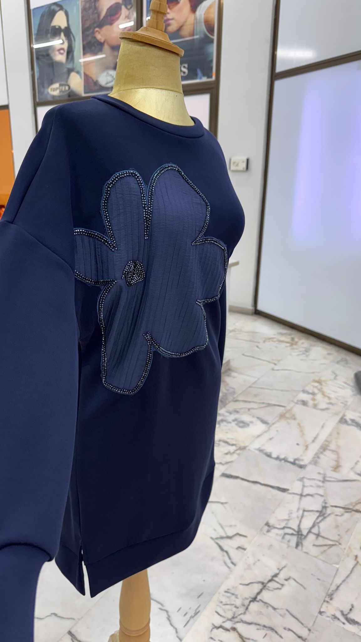 Yeni Sezon Oysho Kumaş Gül Aksesuarlı Sweat Ebrar Butik image