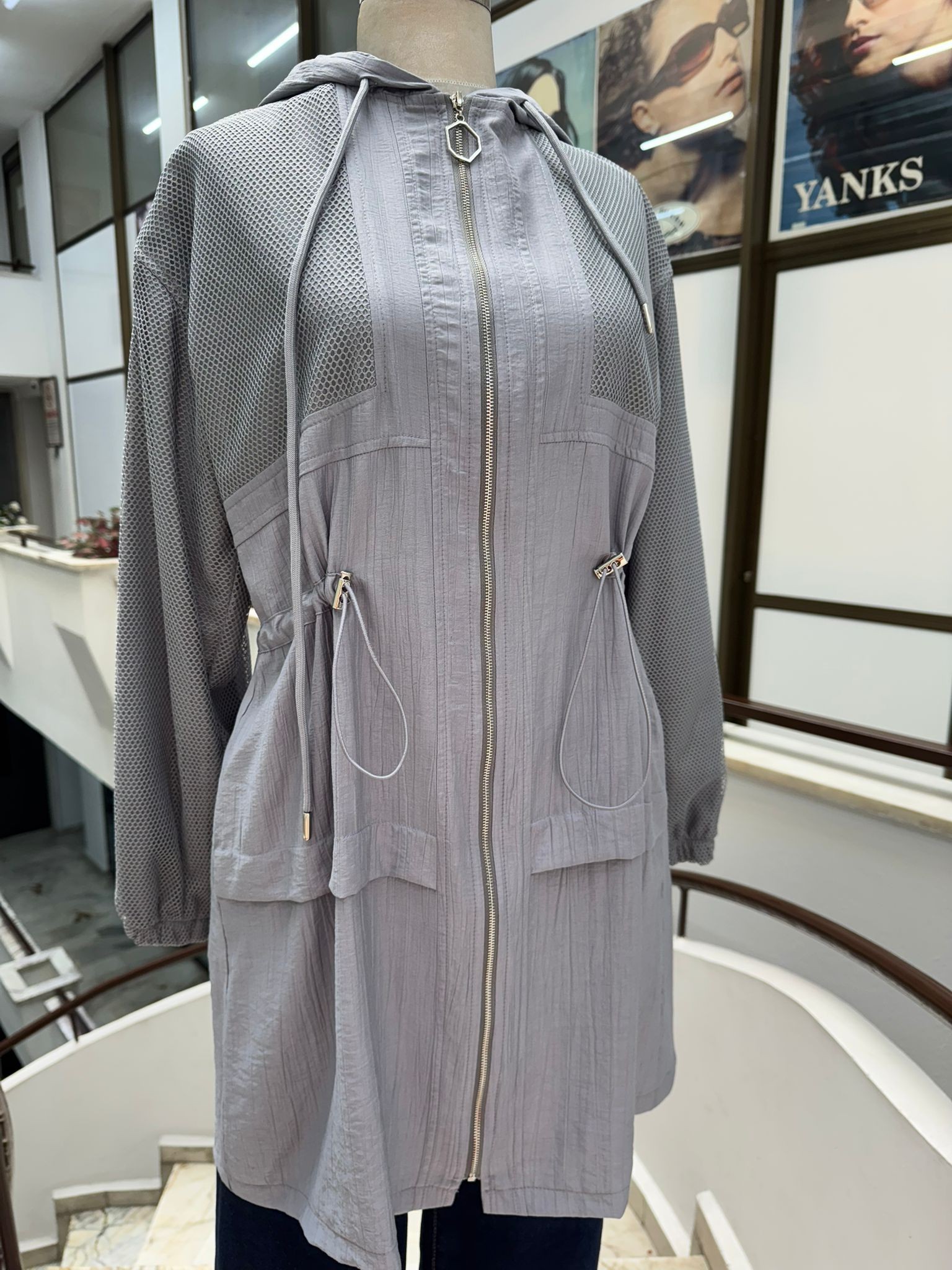 File Detay Kap | Ebrar Butik - Gri image
