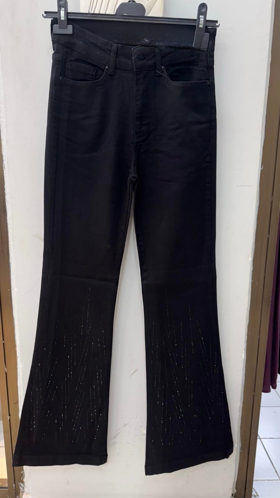 İspanyol Paça Taşlı Pantolon