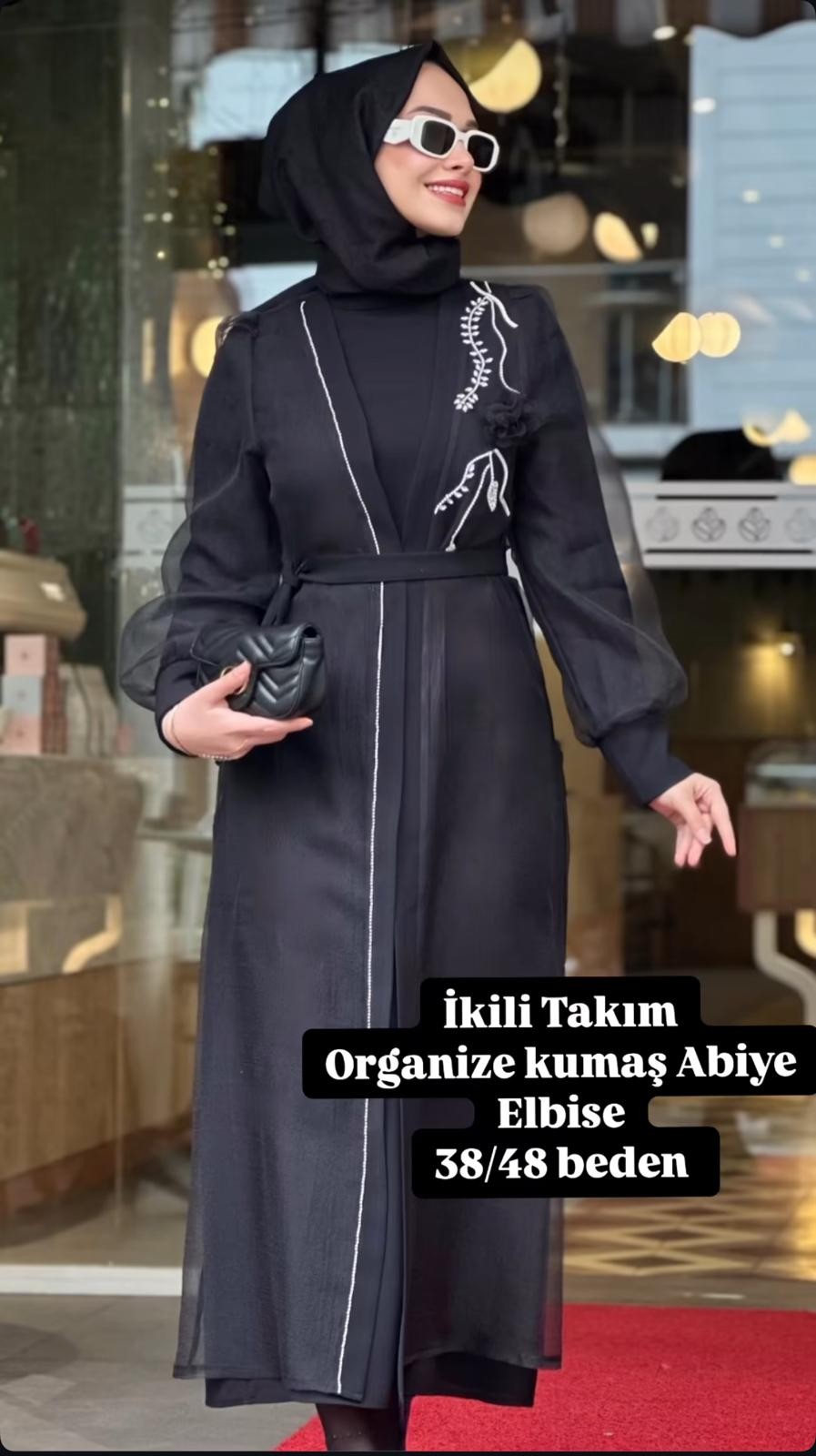 Organize Kumaş İkili Abiye Elbise image