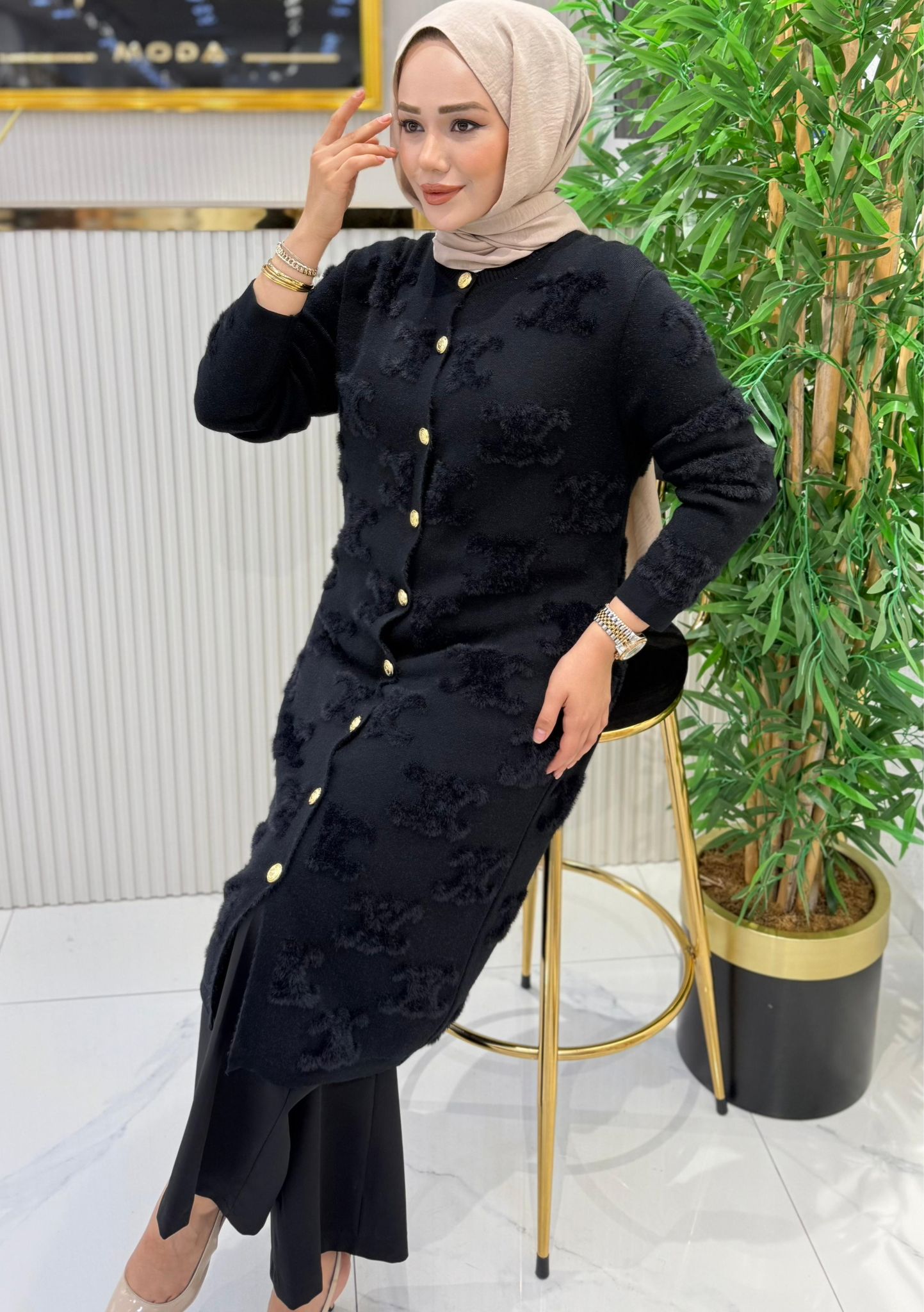 Yeni Sezon Tasarım Angora Hırka Ebrar Butik image