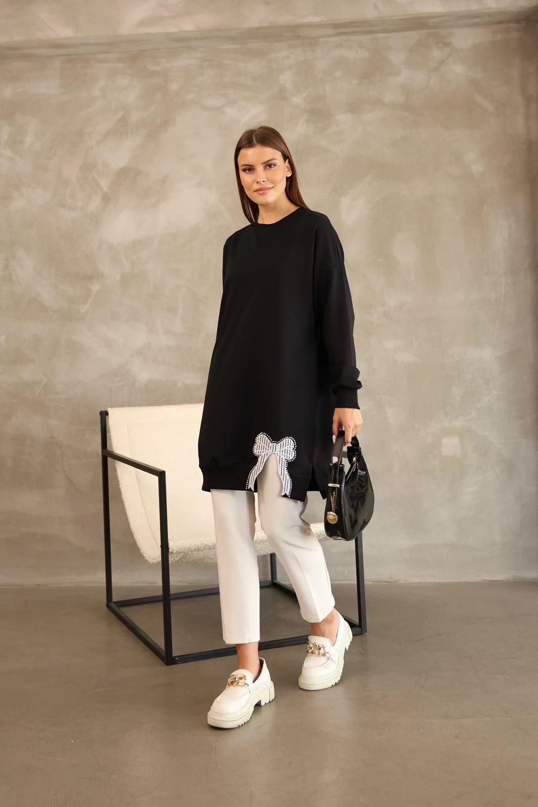 Yeni Sezon Fiyonklu Oysho Kumaş Sweat Ebrar Butik image