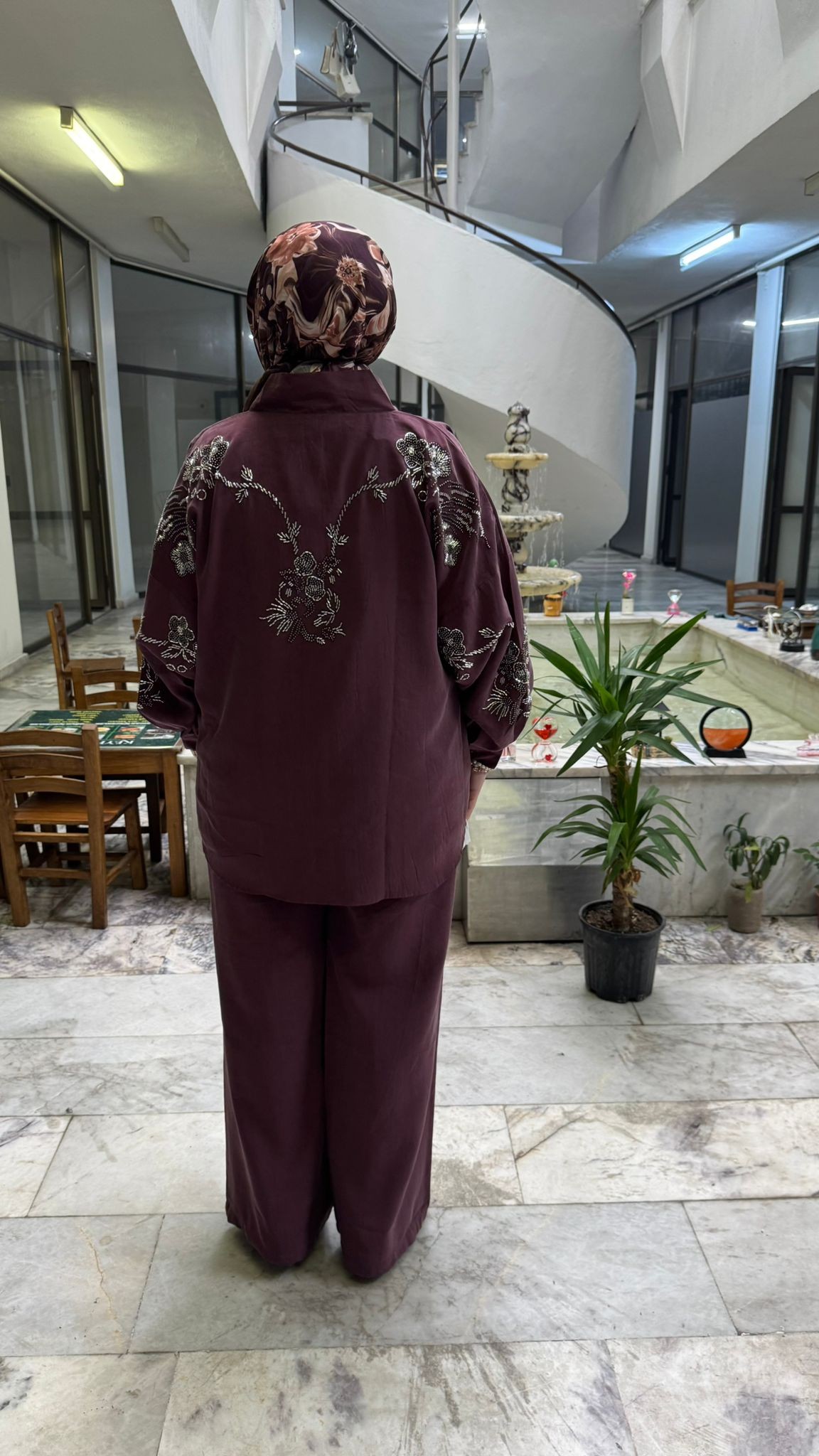 Kupra Kumaş Taş İşlemeli Takım image