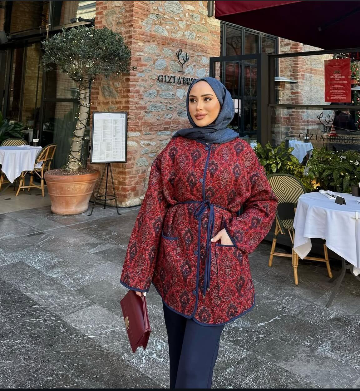 Yeni Sezon Etnik Desen Ceket Ebrar Butik image