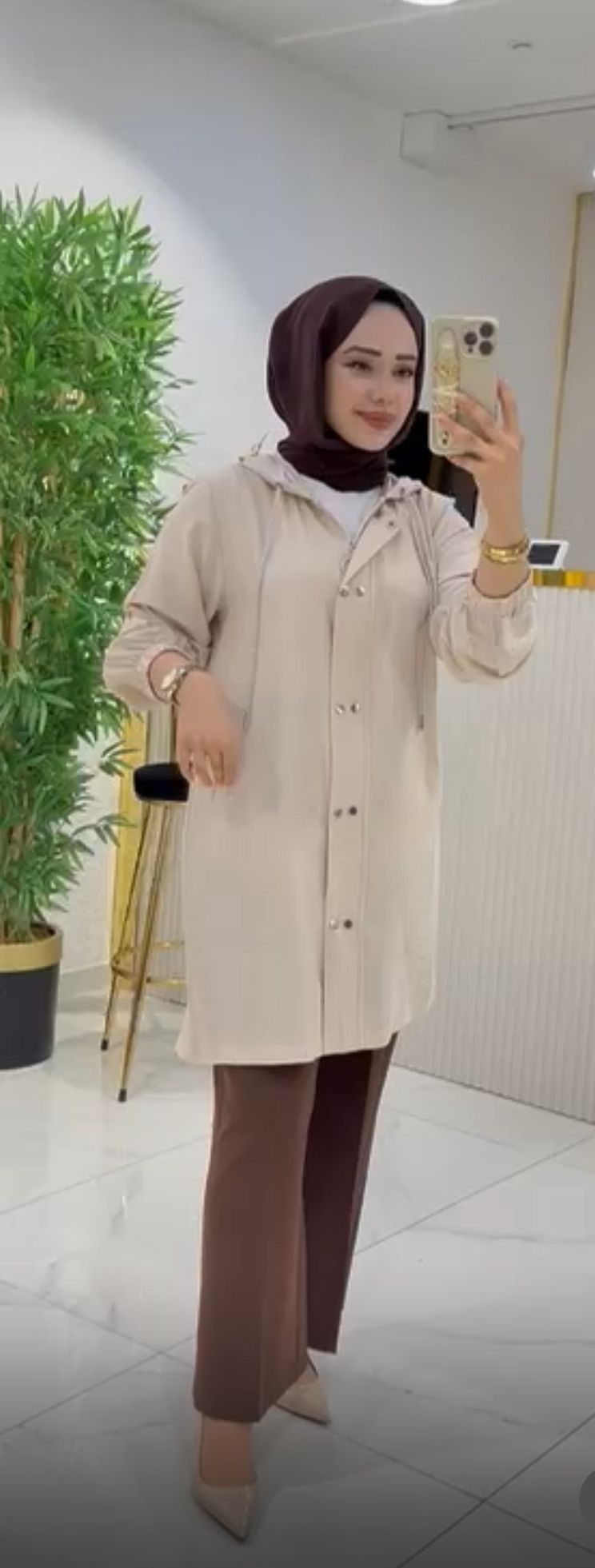 Giy Çık Fermuarlı Kapişonlu Kap  image
