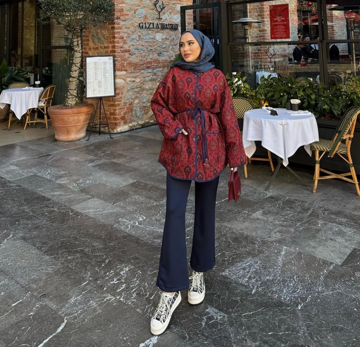 Yeni Sezon Etnik Desen Ceket Ebrar Butik