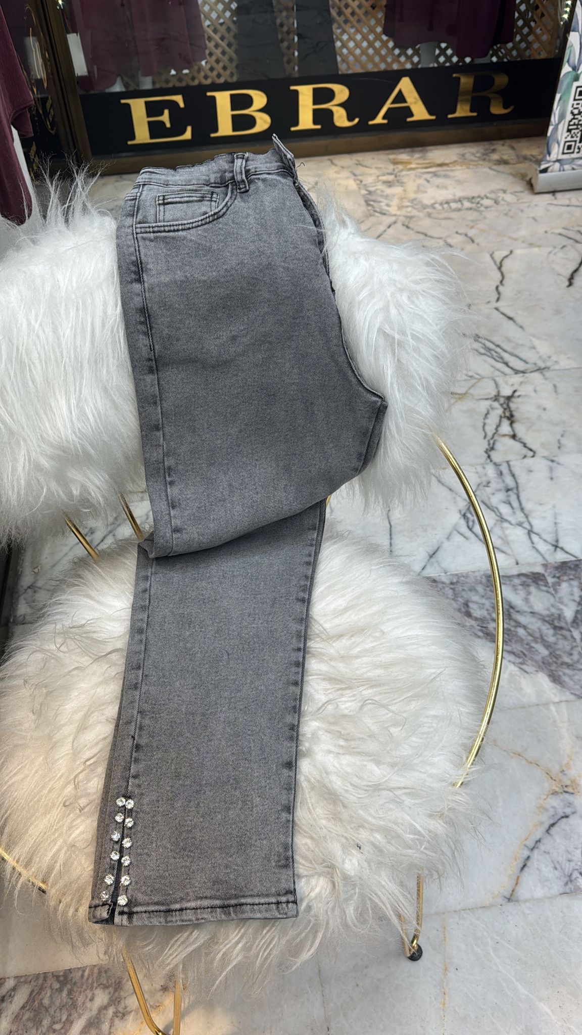 Yan Taşlı A Kalite Full Likra Kot Pantolon image