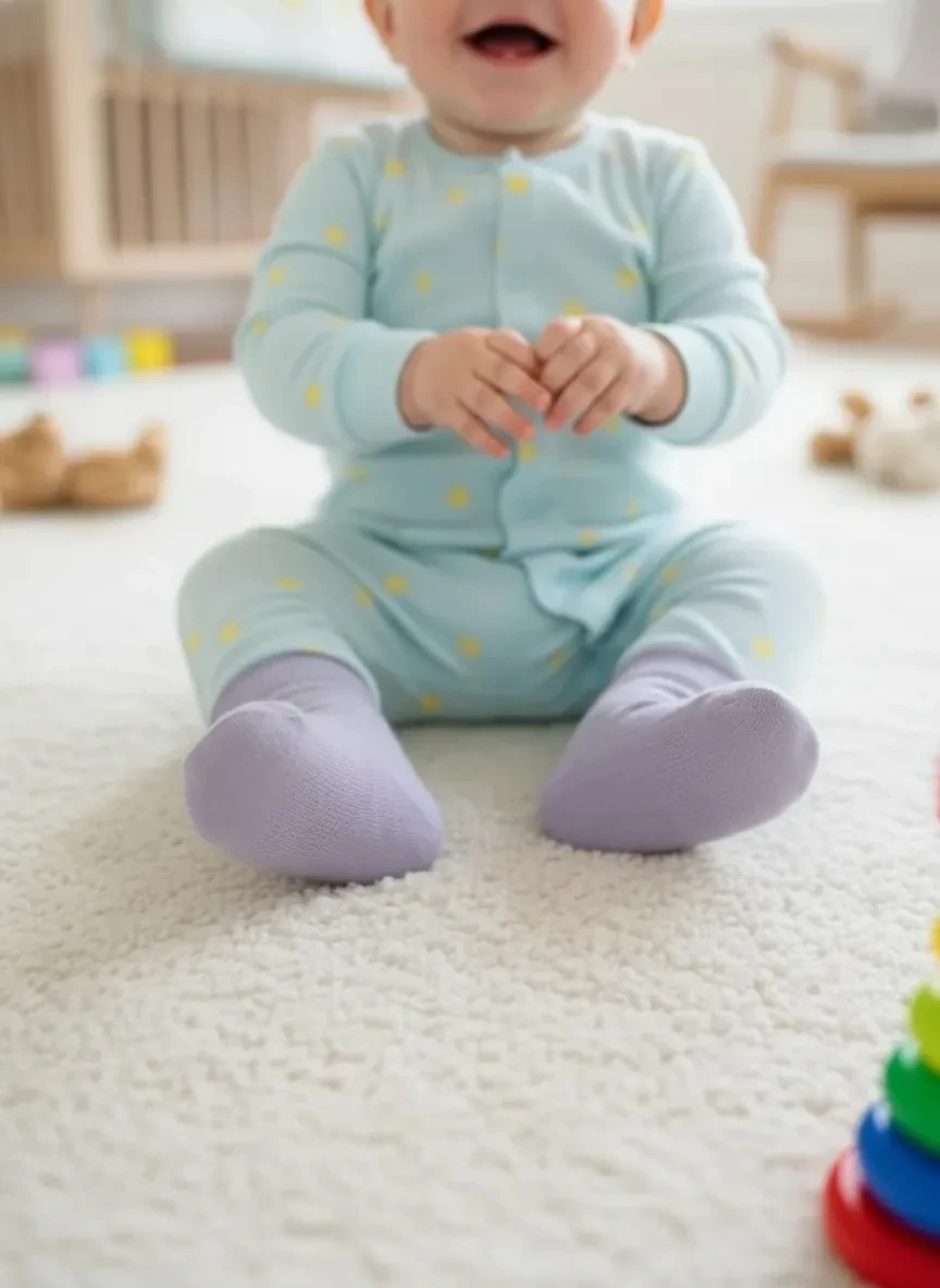 Dikişsiz ve Kokulu Havlu Bebek Çorap Seti – 2’li | 0–1 Yaş 