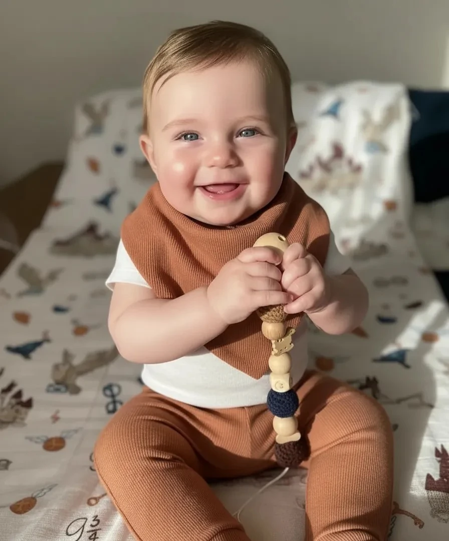 Harry Potter Yenidoğan İlk Ay Seti – Fitilli Tayt, Fular, Emzik Askısı ve Desenli Müslin Örtü Takım