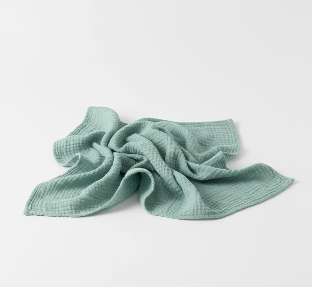 Bebek Müslin Örtü Seti I Fil Desenli ve Düz Renk Seçenekli 2'li Set