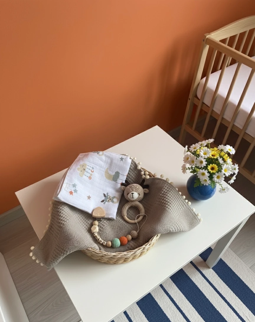 Geyikli Bebek Seti | Kişiye Özel İsimli Emzik Askılı Yenidoğan Hediye Set