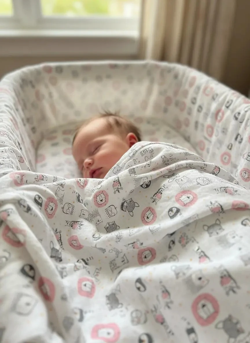 Neşeli Hayvanlar ve Düz Renkli 2'li Bebek Müslin Örtü Seti