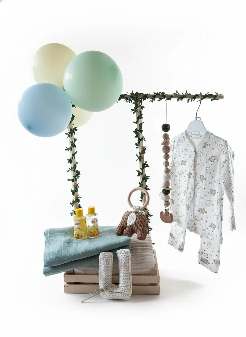 Fil Temalı Yeni Doğan Hediye Sandığı 