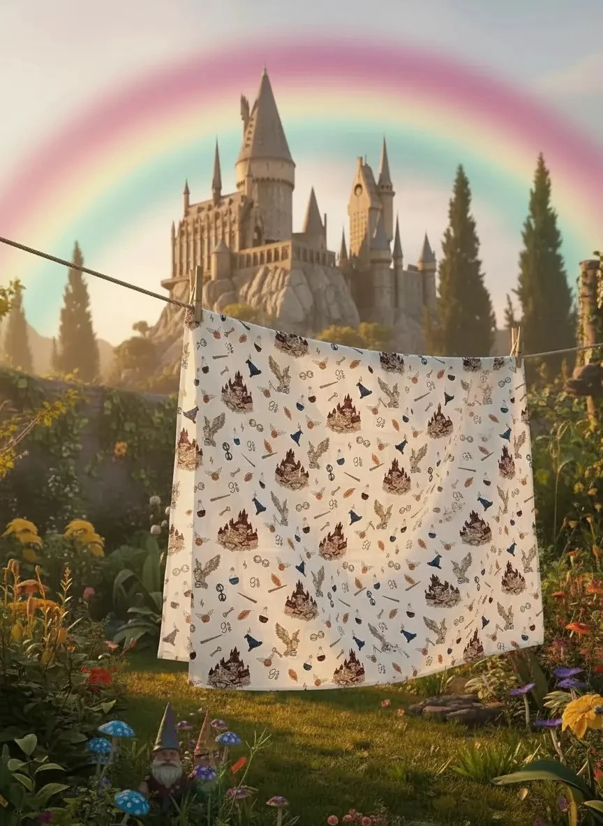 Harry Potter ve Düz Renkli 2'li Bebek Müslin Örtü Seti