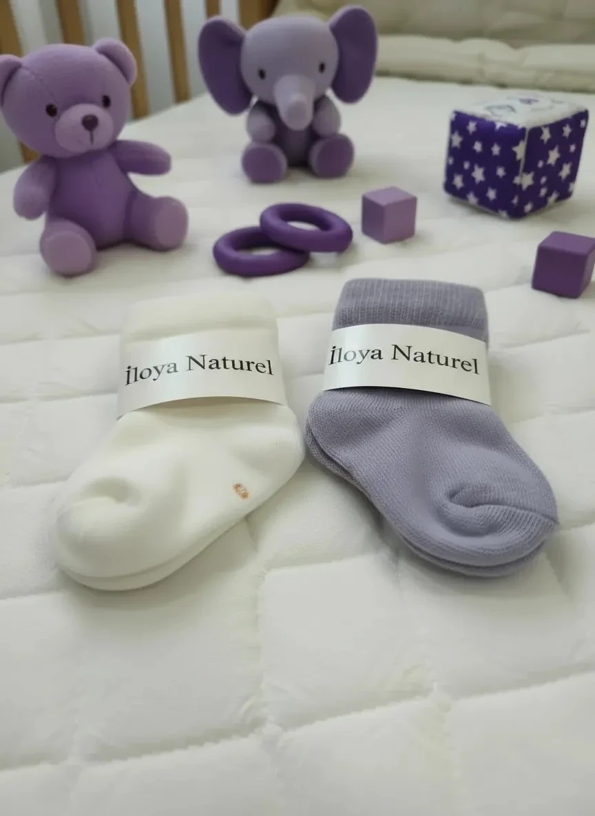 Dikişsiz ve Kokulu Havlu Bebek Çorap Seti – 2’li | 0–1 Yaş 