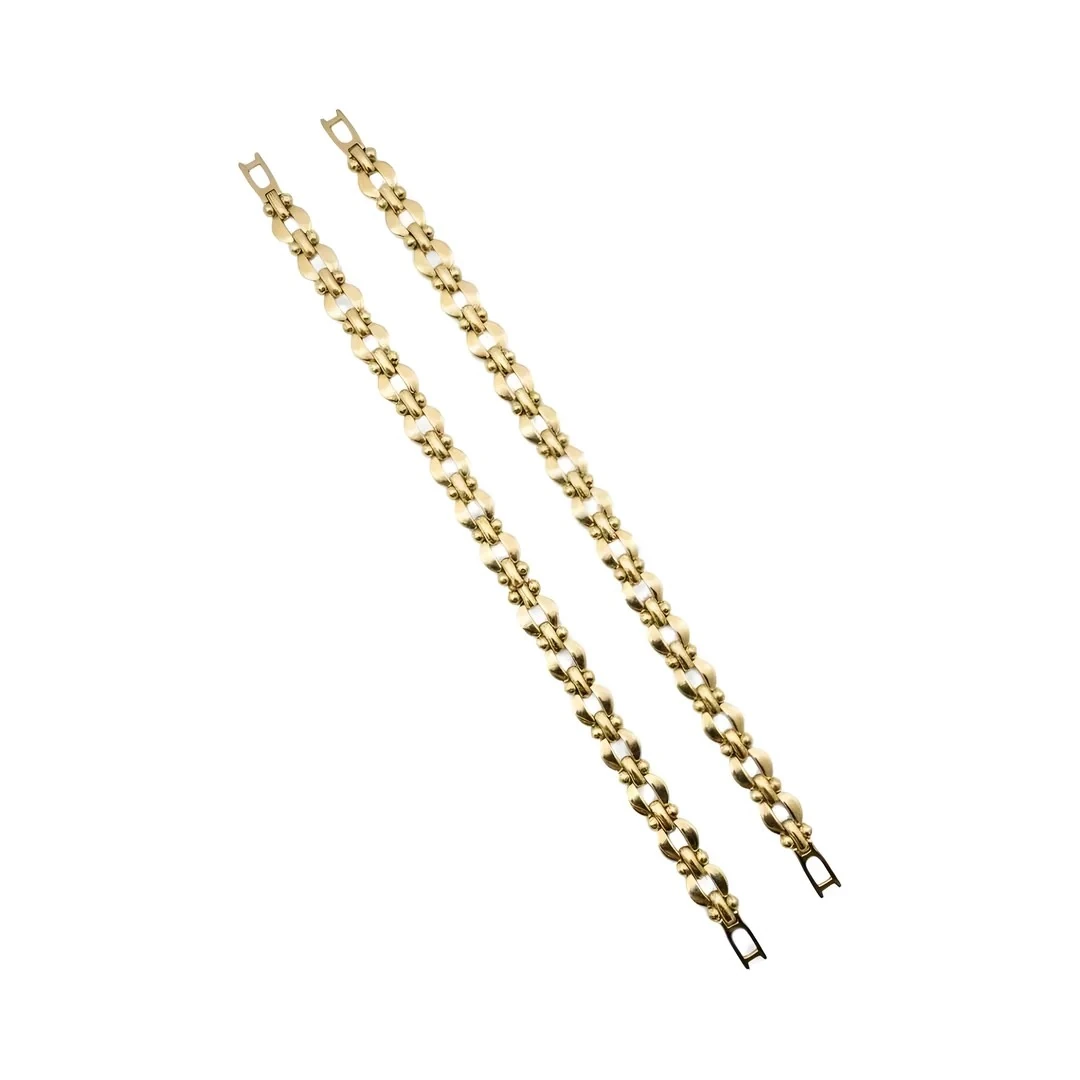 Oval Bağlantılı Bileklik - Altın Kaplama