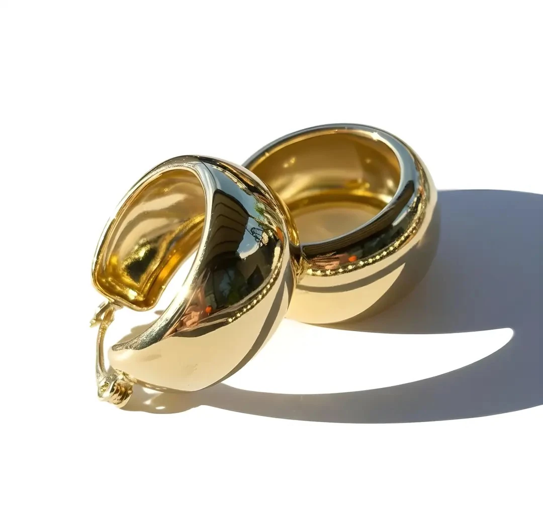 Damla Model Halka Küpe- Altın Kaplama 