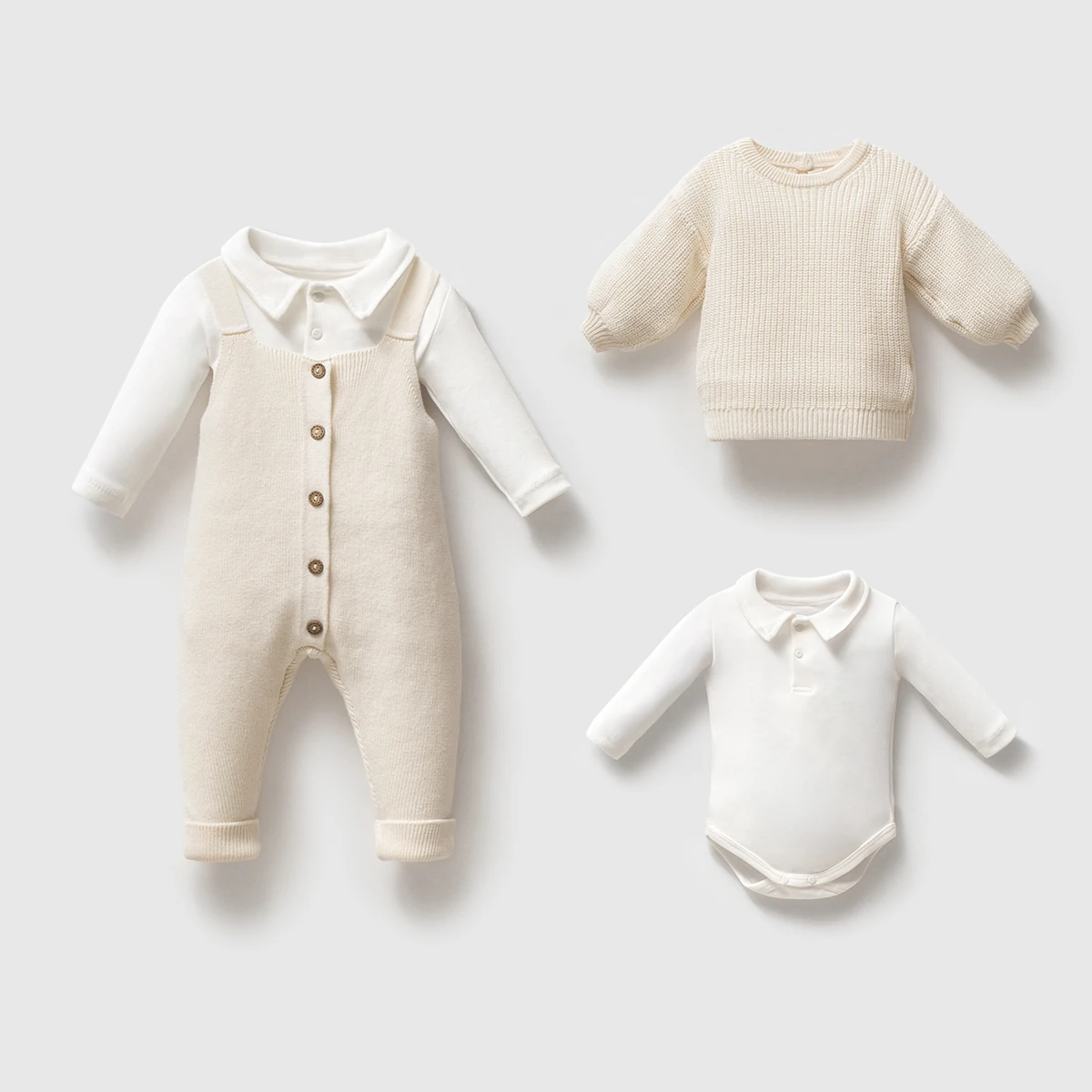 8277N-KREM NİPPERLAND ERKEK 3-6-9-12 AY SALOPETLİ TAKIM