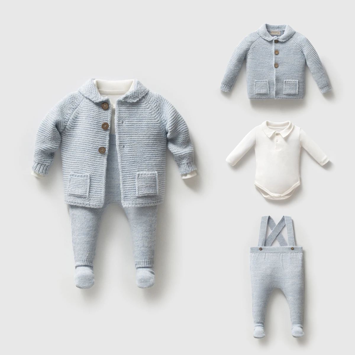 8363N-MAVİ NİPPERLAND ERKEK 3-6-9-12 AY LİNKSLİ CEPLİ TAKIM