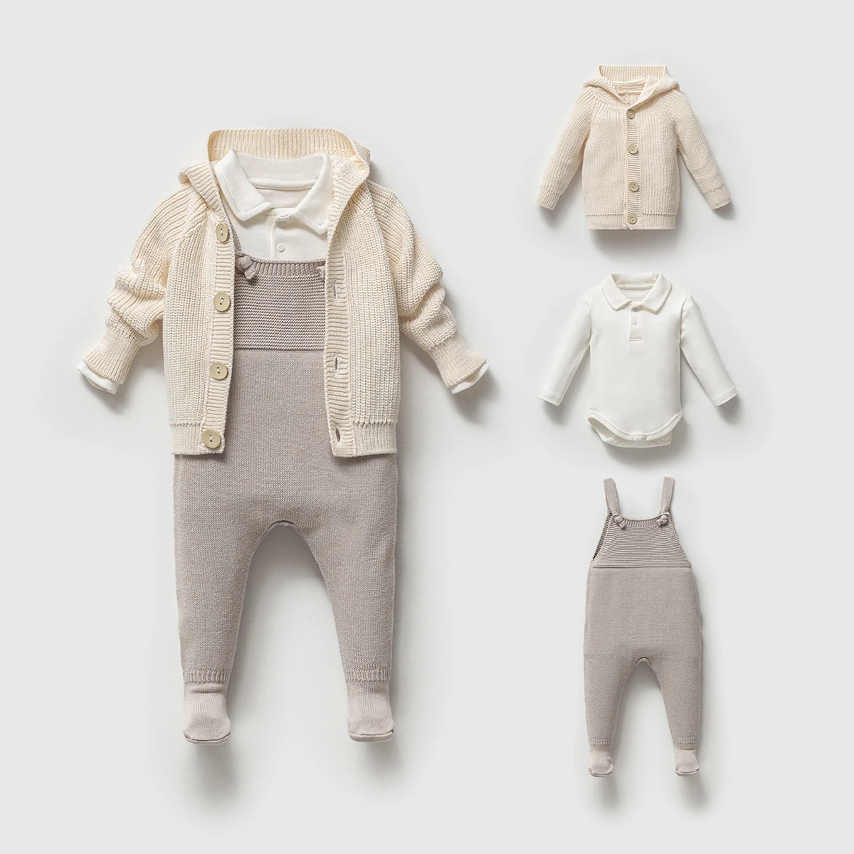 8355N-GRİ NİPPERLAND ERKEK 3-6-9-12 AY SELANİK HIRKALI SALOP