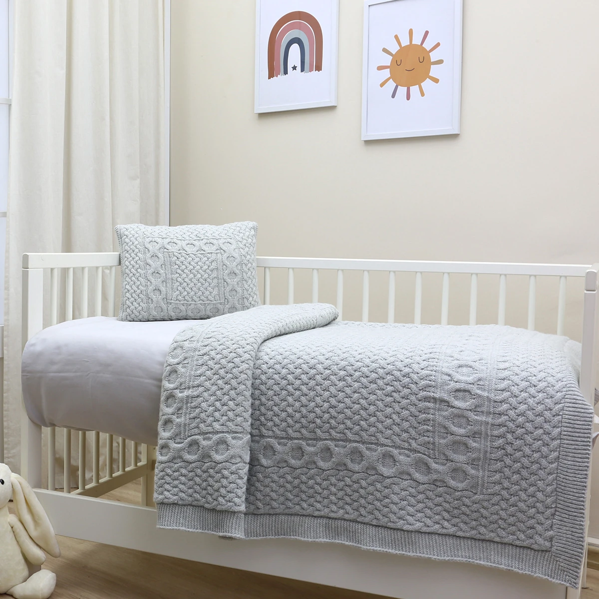 6904N-GRİ NİPPERLAND BEBEK YATAK SETİ