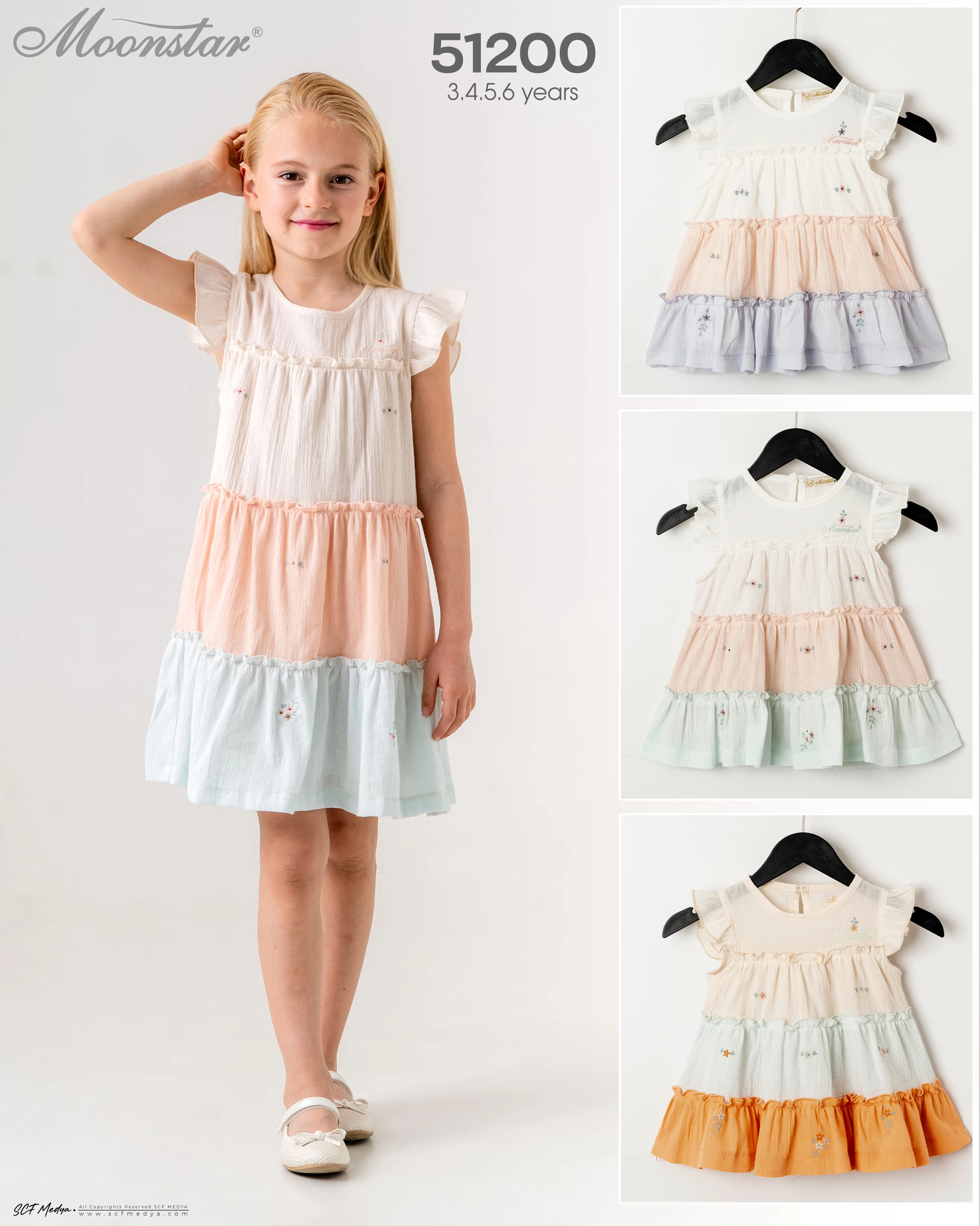 51200 ELBİSE 2 LİLA 3/4/5/6 YAŞ