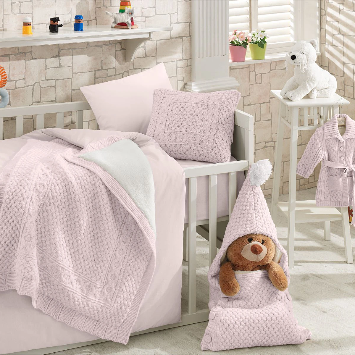 6303N-PEMBE NİPPERLAND UNISEX PETEKLİ NEVRESİM TAKIMI