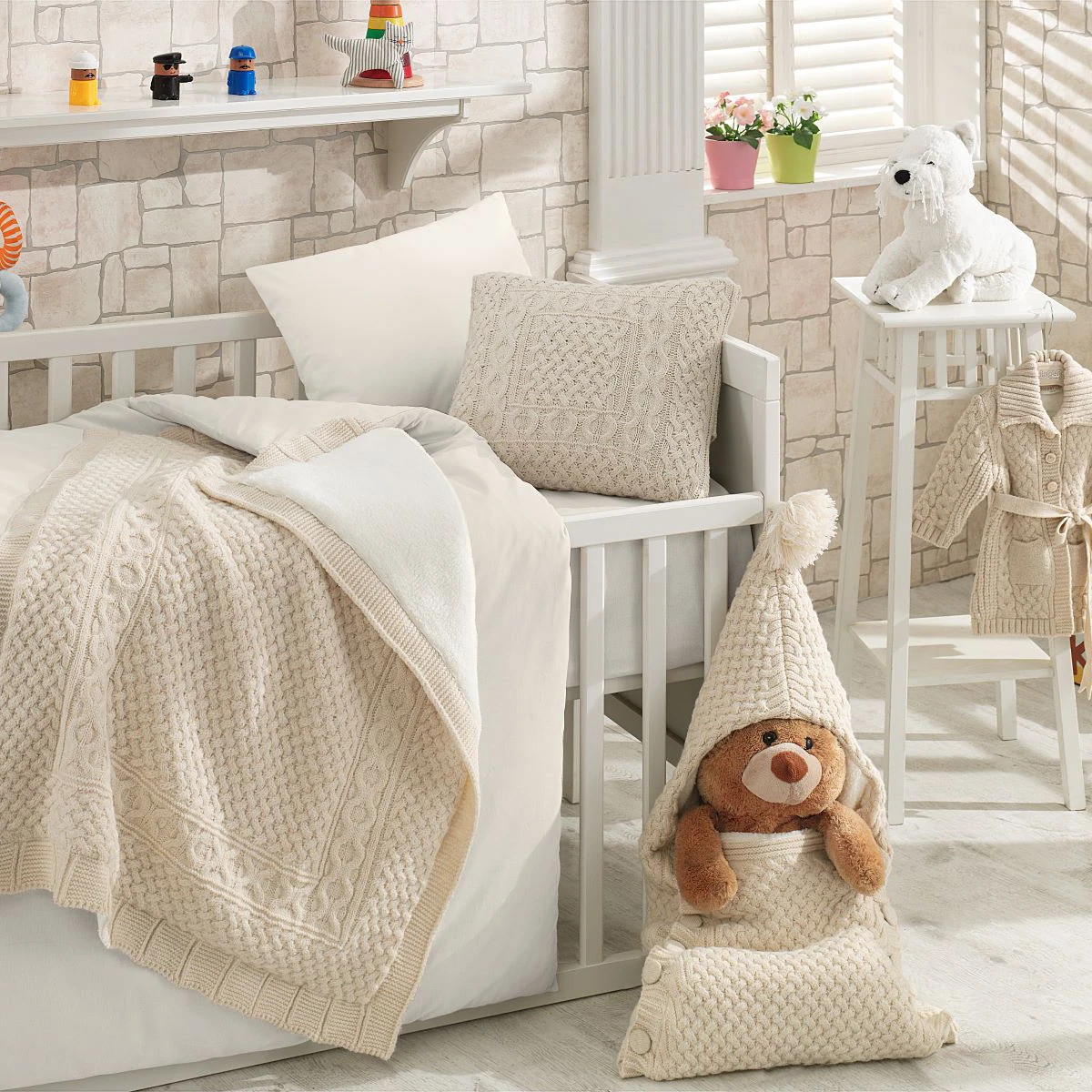 6303N-BEJ NİPPERLAND UNISEX PETEKLİ NEVRESİM TAKIMI