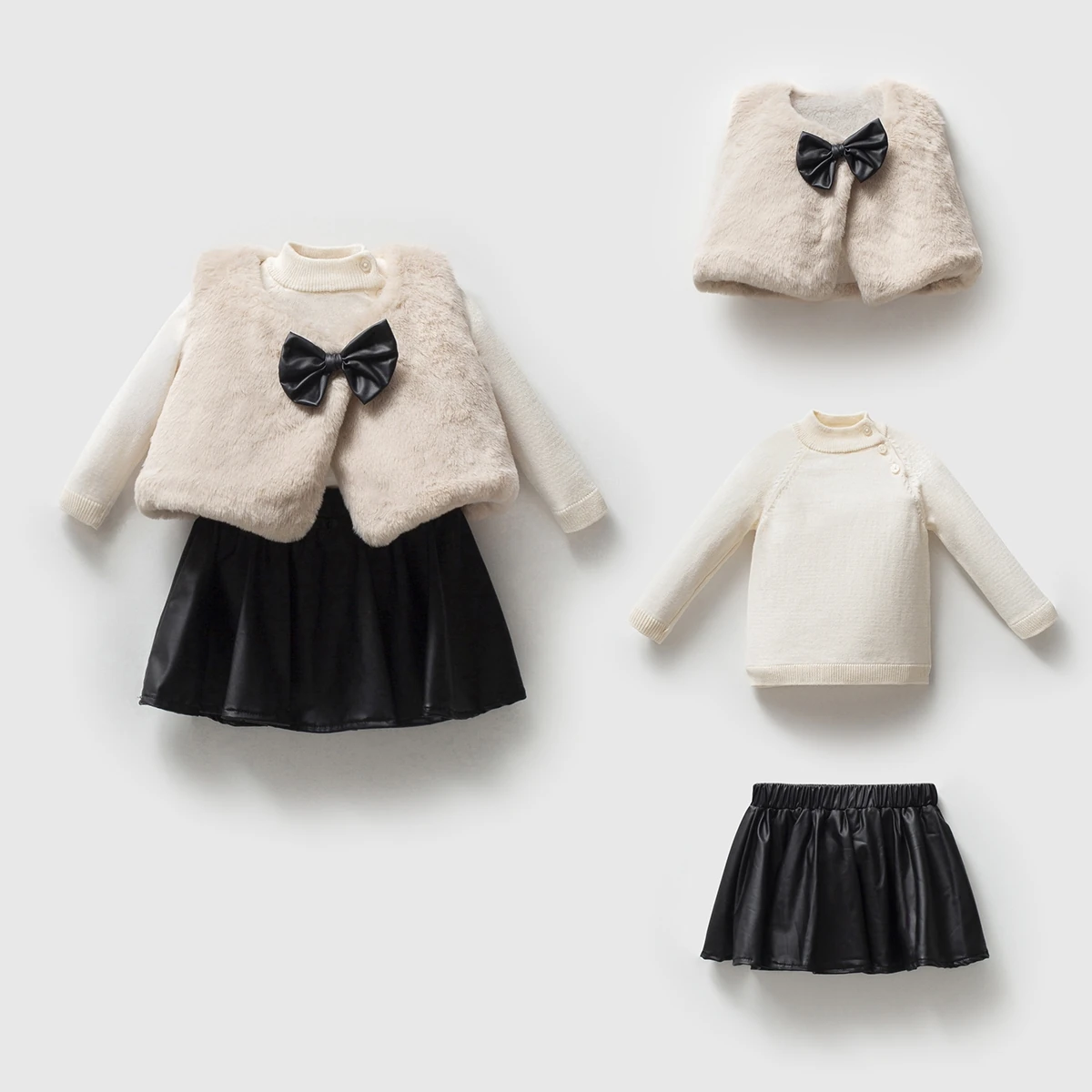 8348N-BLACK NIPPERLAND طقم سترة وربطة عنق للأطفال من عمر 6 إلى 9 أشهر