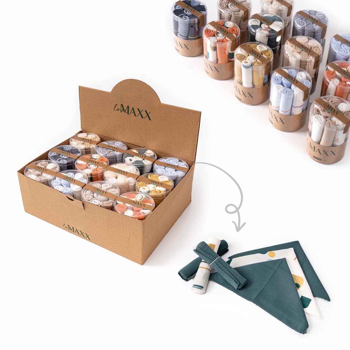 4921LV-RENKLİ LOVEMAXX ERKEK 10LU MENDİL 12Lİ KUTU