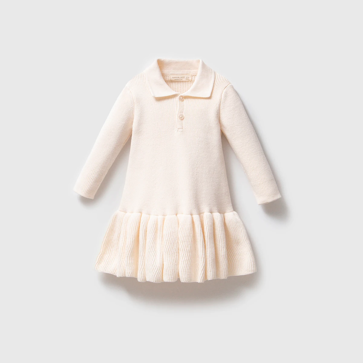 8289N-KREM NİPPERLAND KIZ 3-6-9-12 AY POLO ELBİSE