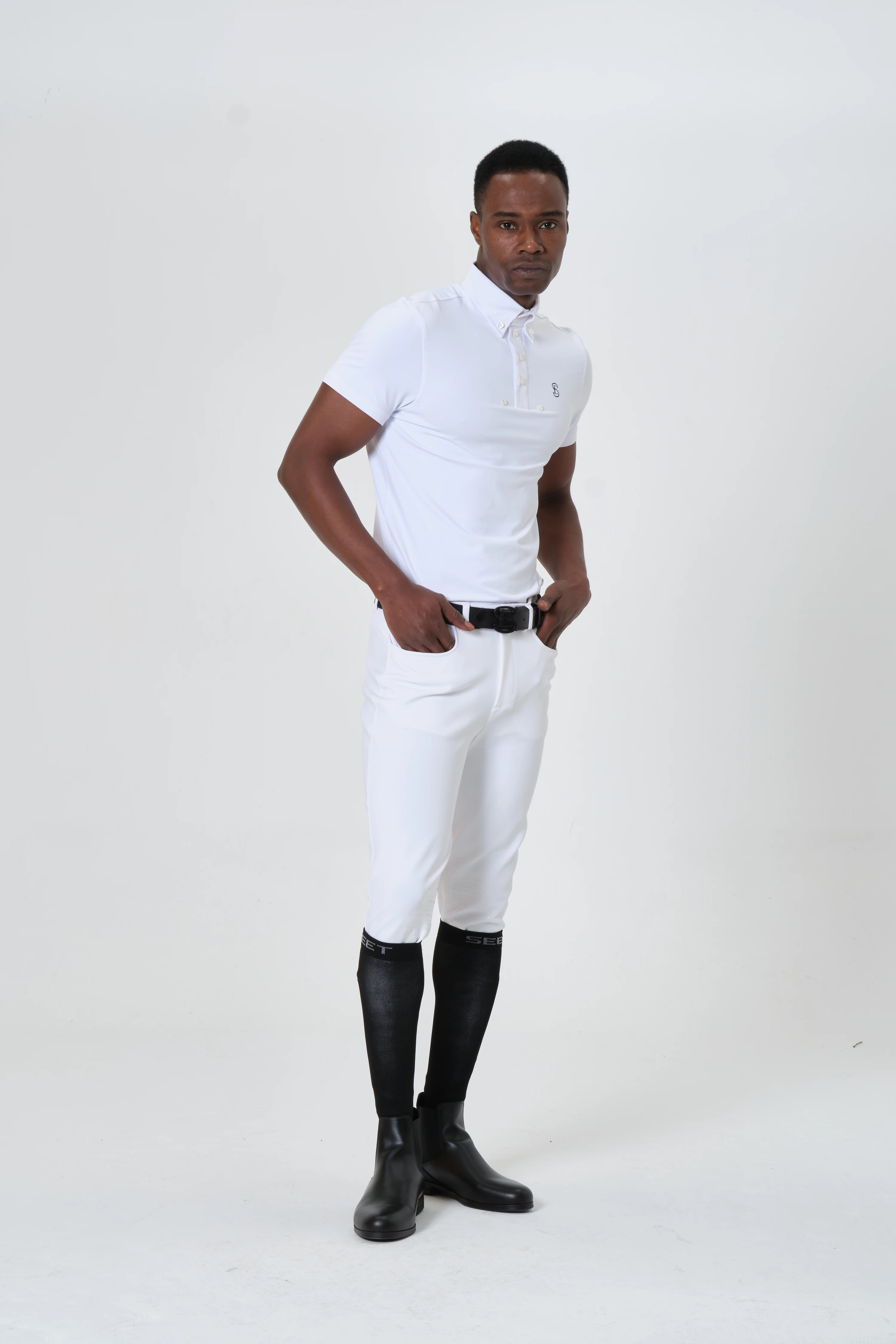 Erkek Binici Tişörtü - Beyaz