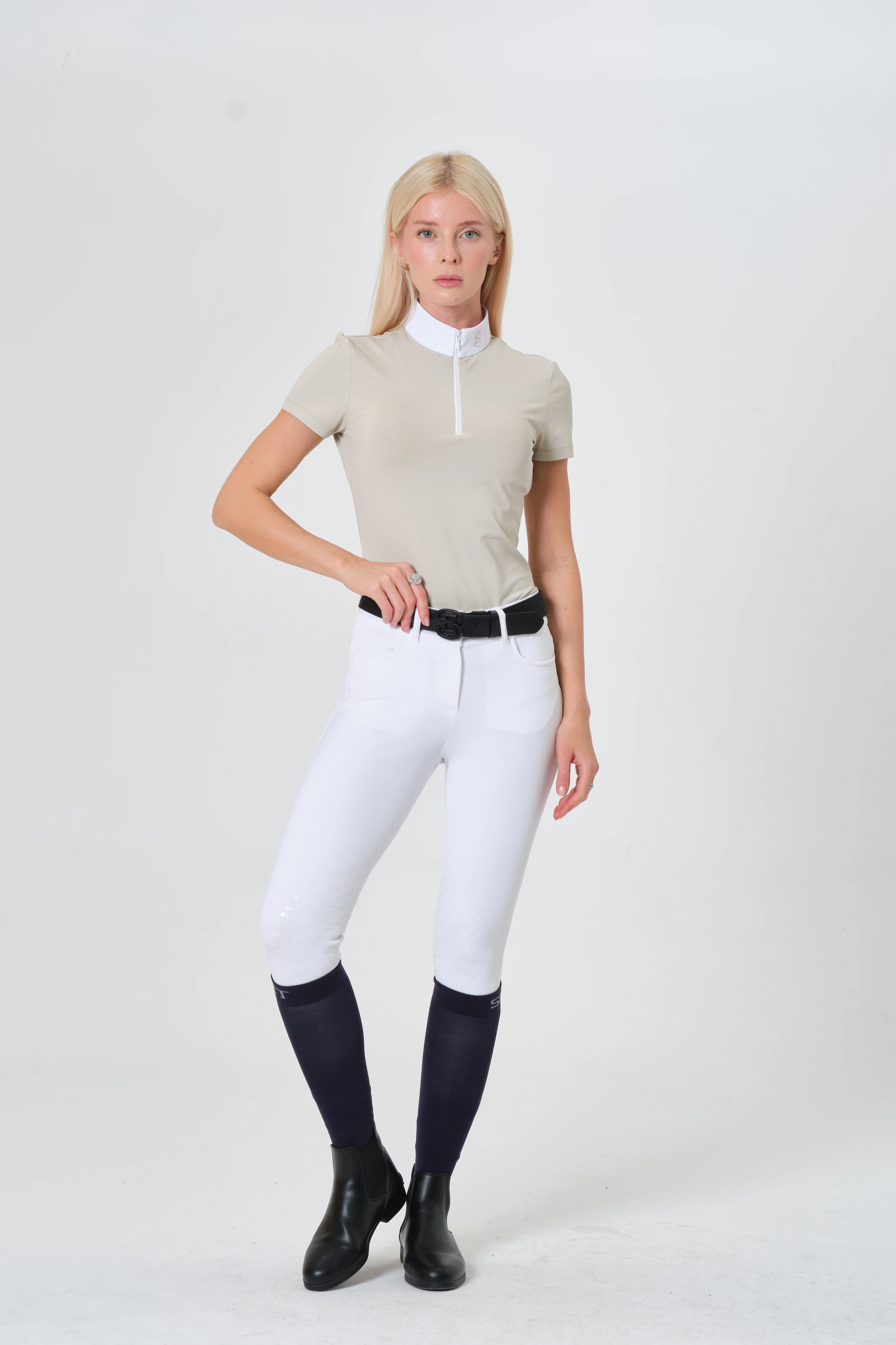 Kadın Binici Tişörtü - Light Yellow