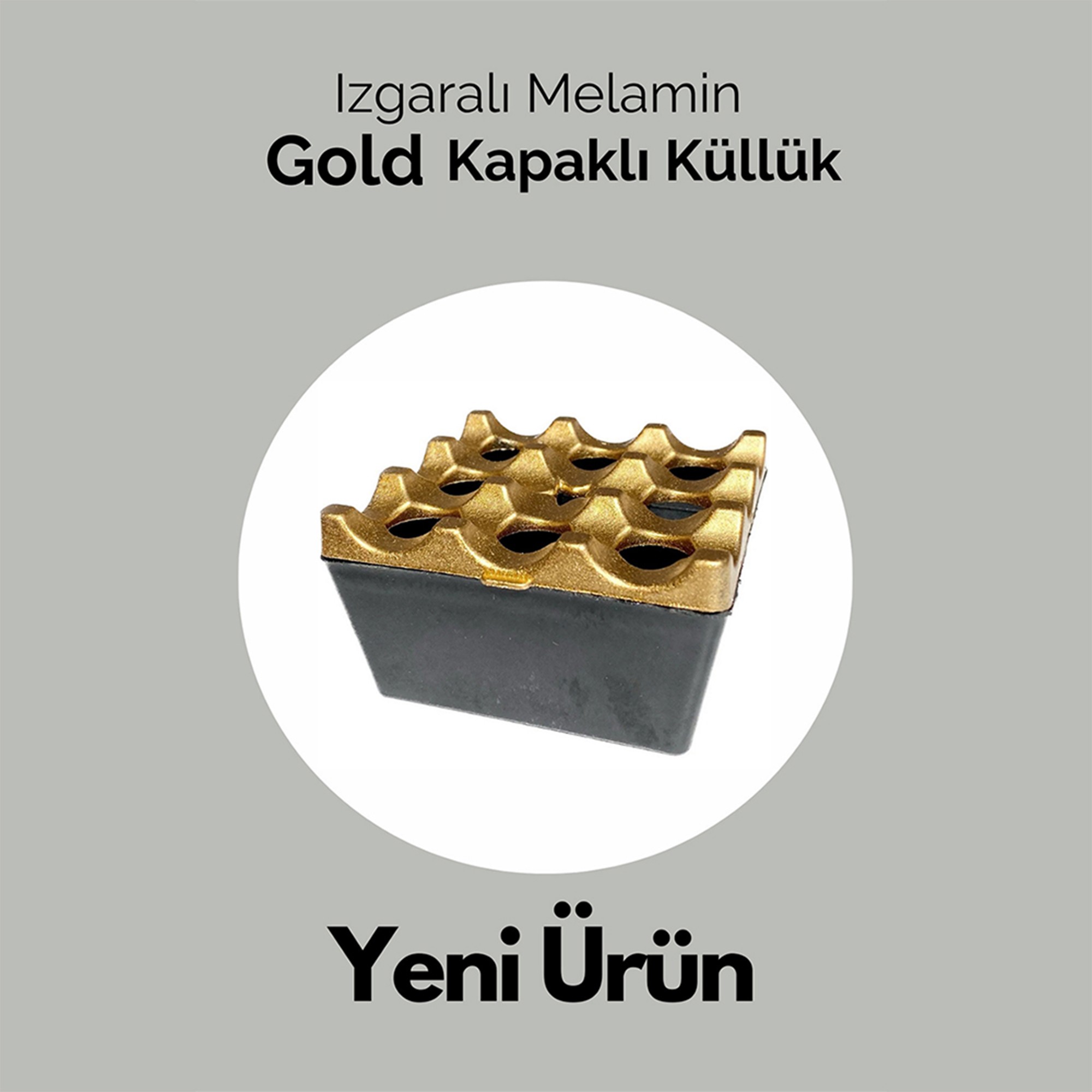 Gold Kare Izgara Küllük, Melamin Kırılmaz Kafe Küllüğü