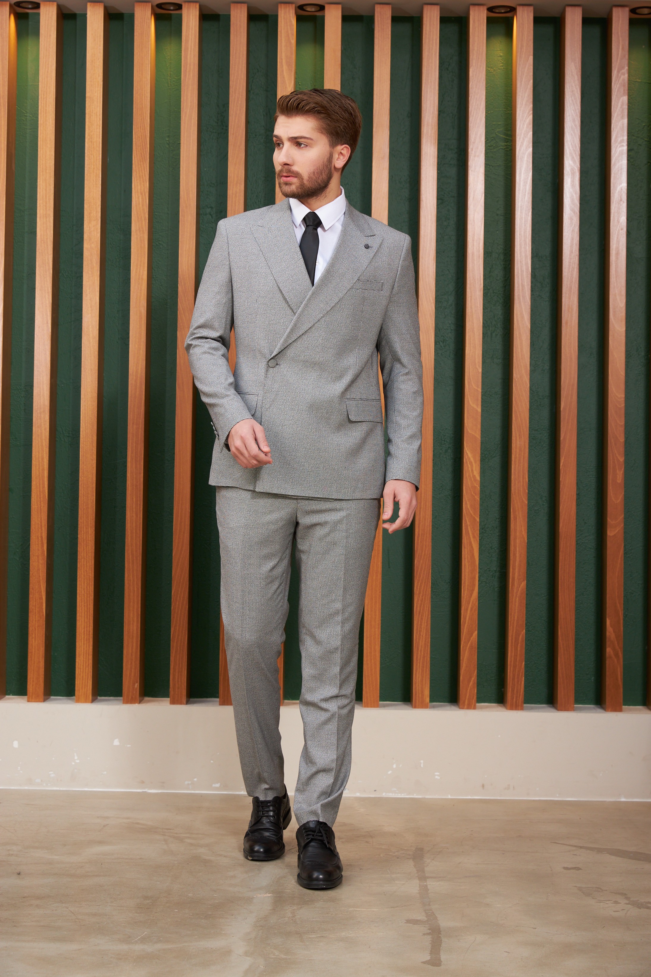 Mehmet Emin Teke Men's Wear Sivri Bilate Binary Suit