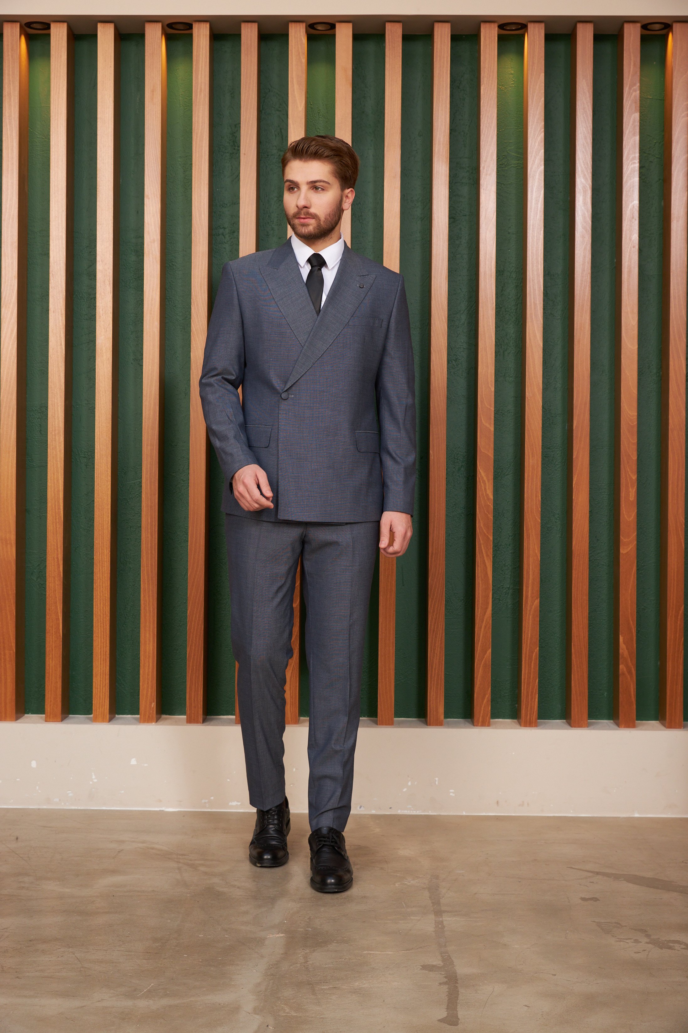 Mehmet Emin Teke Men's Wear Sivri Bilate Binary Suit