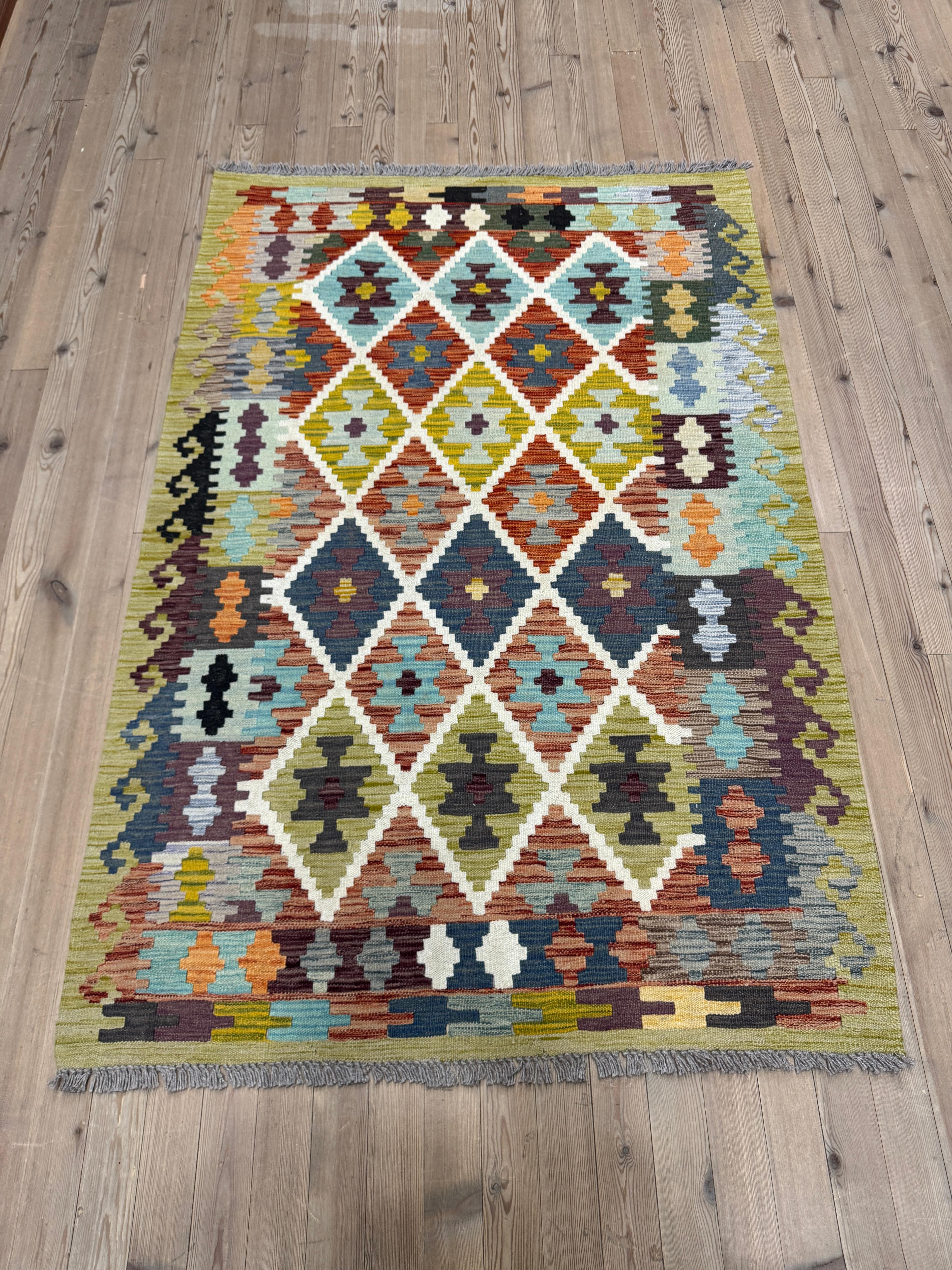 EL DOKUMA AFGAN KİLİM - 120 x 182