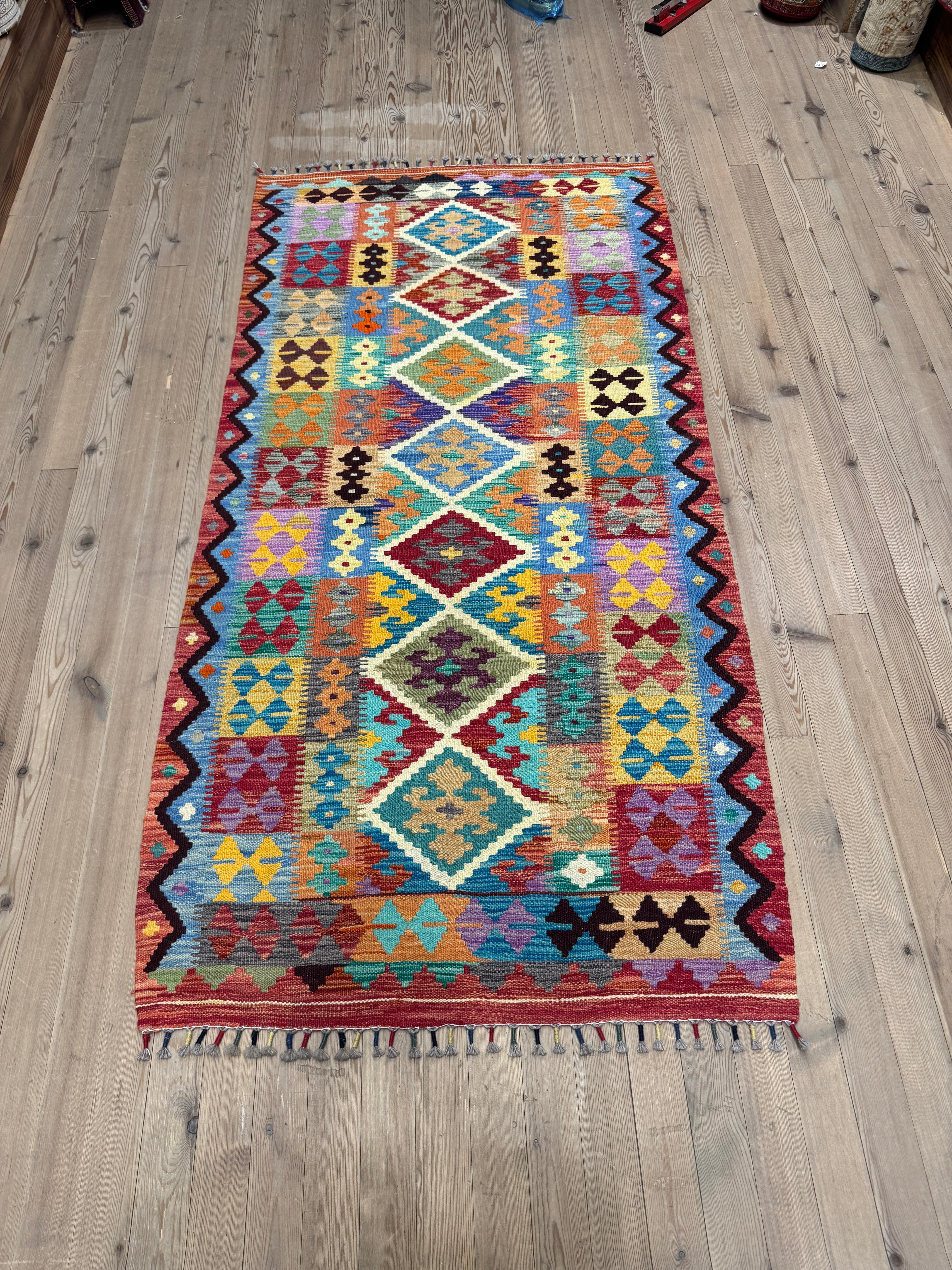 EL DOKUMA AFGAN KİLİM - 104 x 206