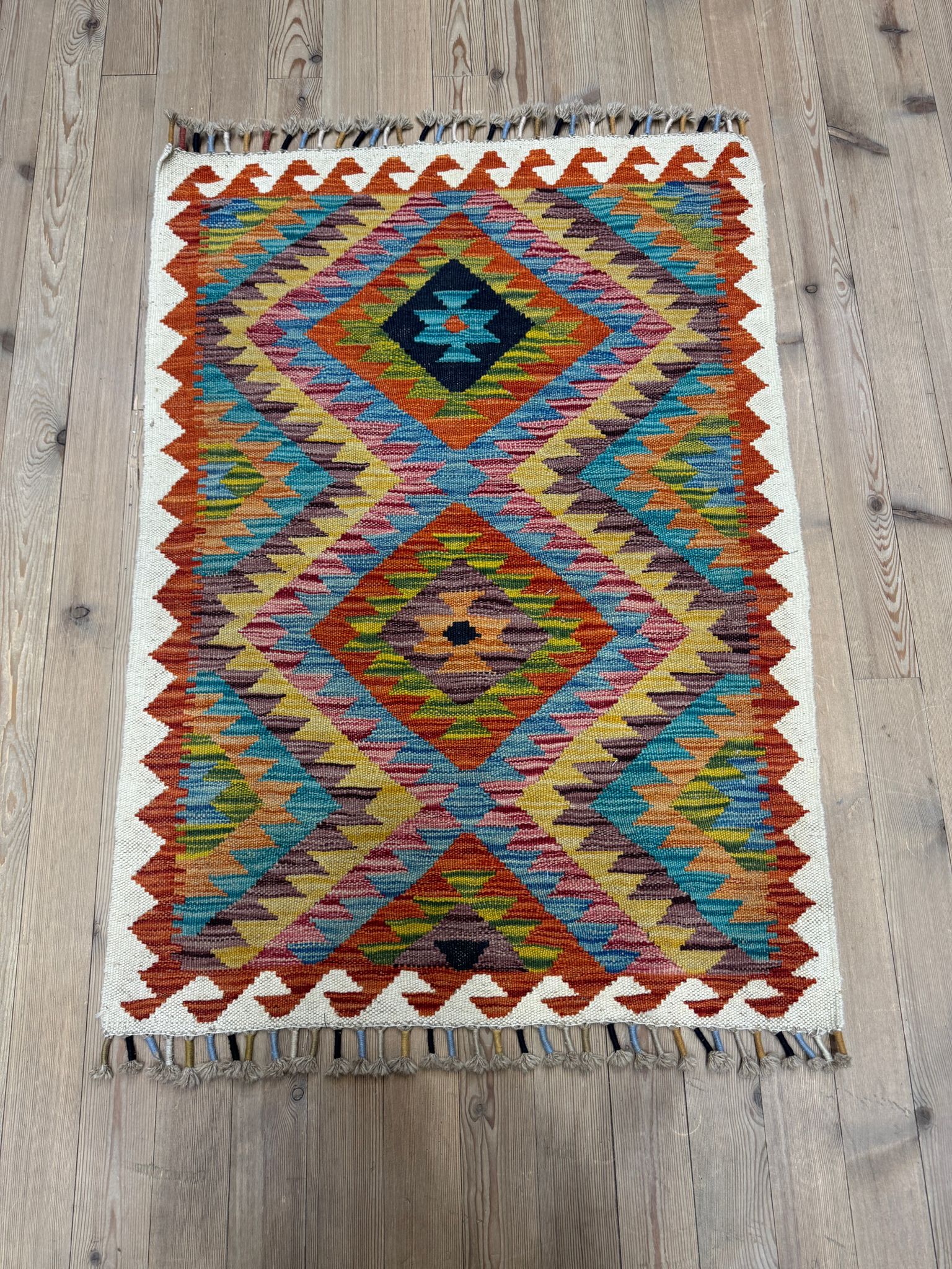 EL DOKUMA AFGAN KİLİM - 83 x 117