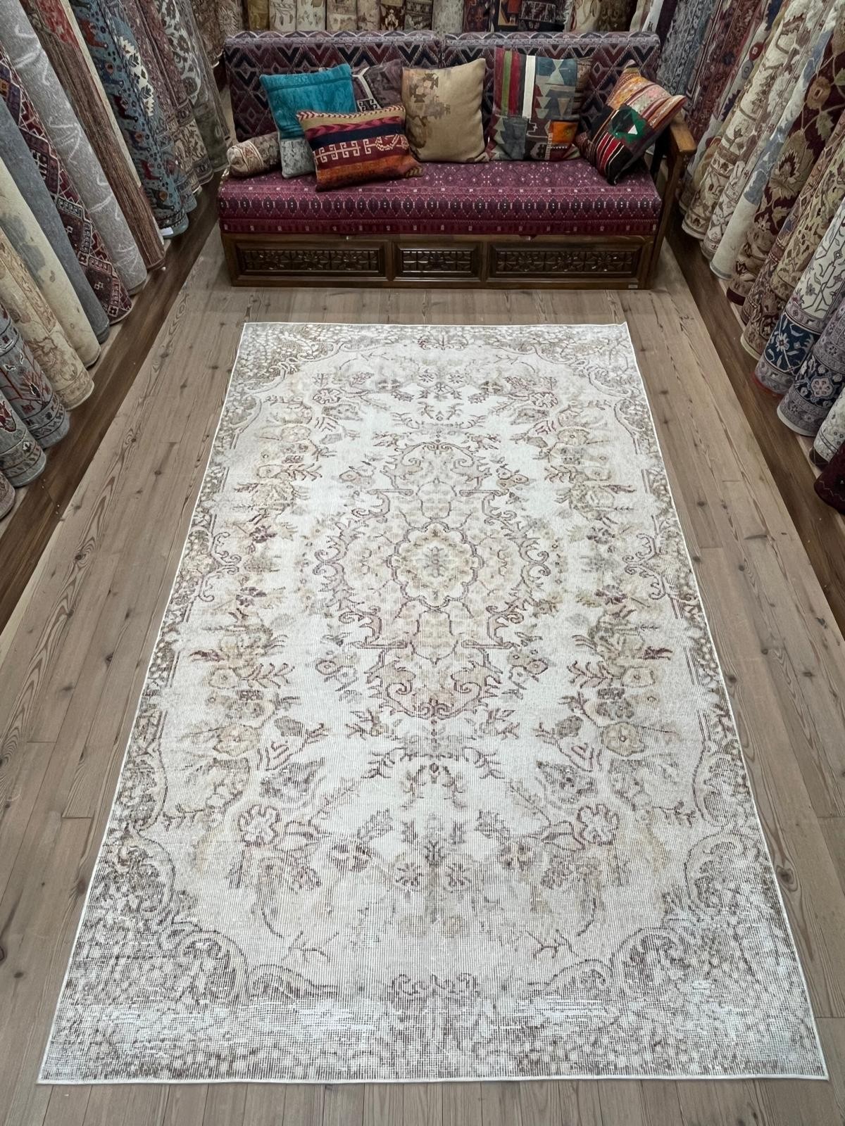 EL DOKUMA VİNTAGE HALI - 161 x 252