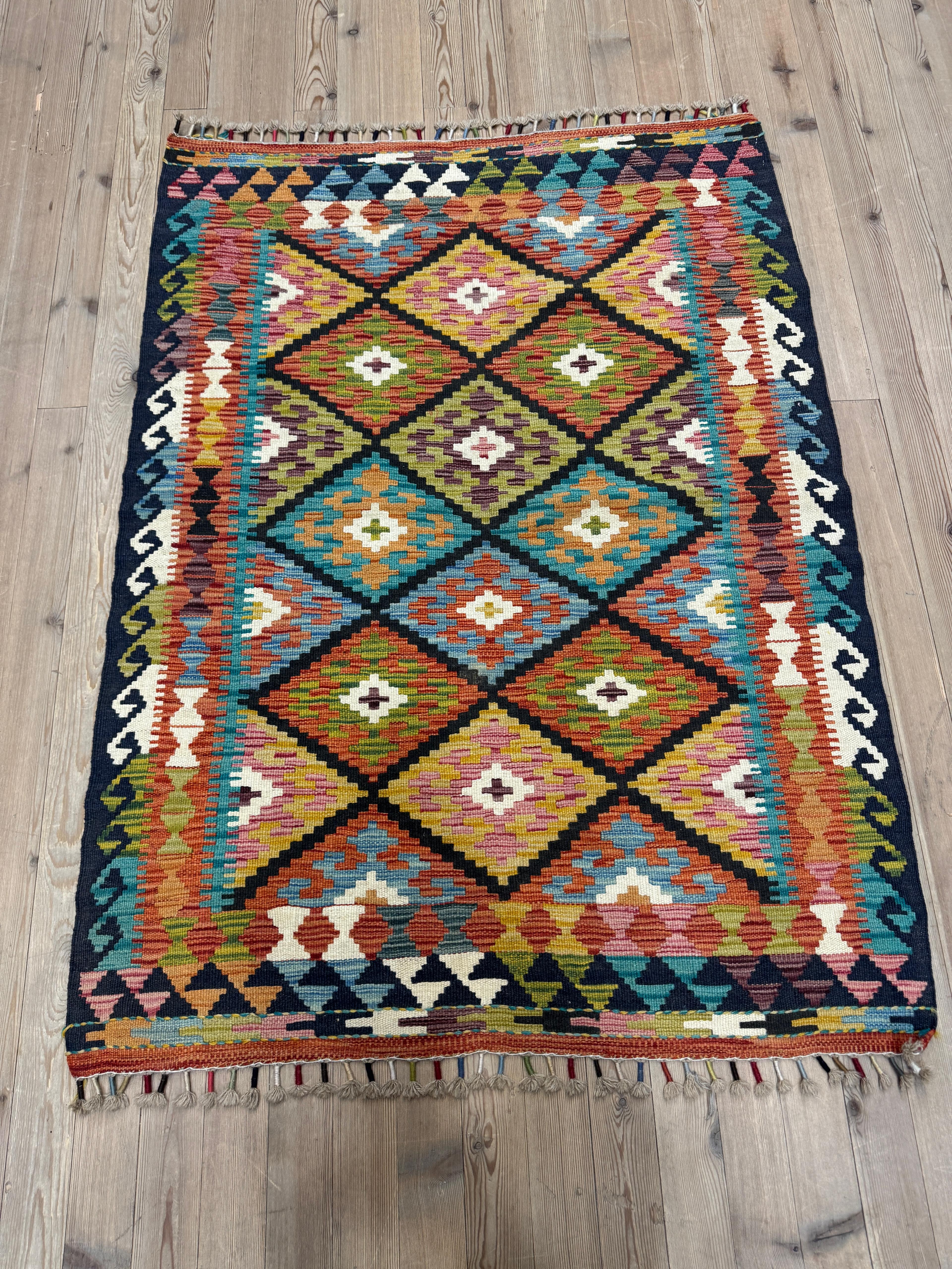 EL DOKUMA AFGAN KİLİM - 105 x 146