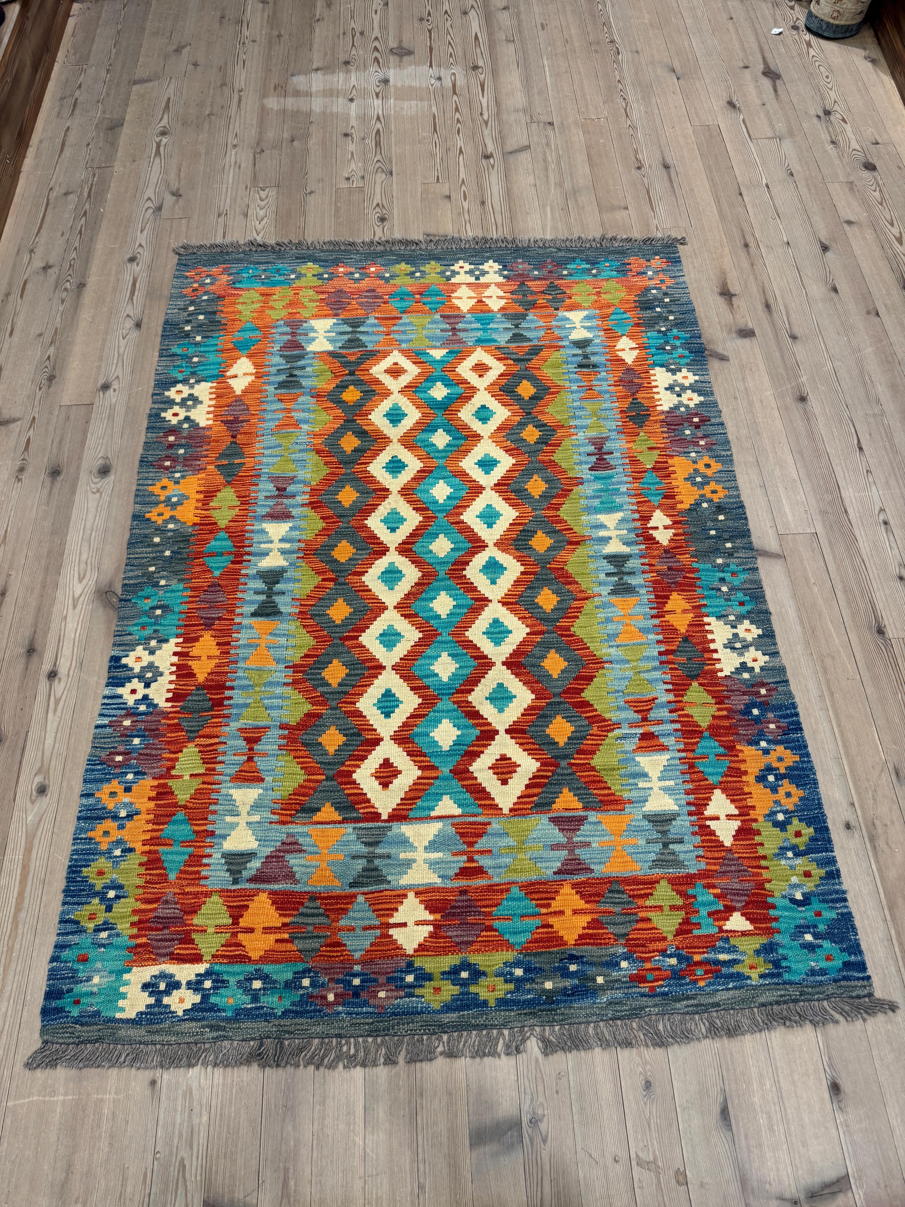 EL DOKUMA AFGAN KİLİM - 124 x 177