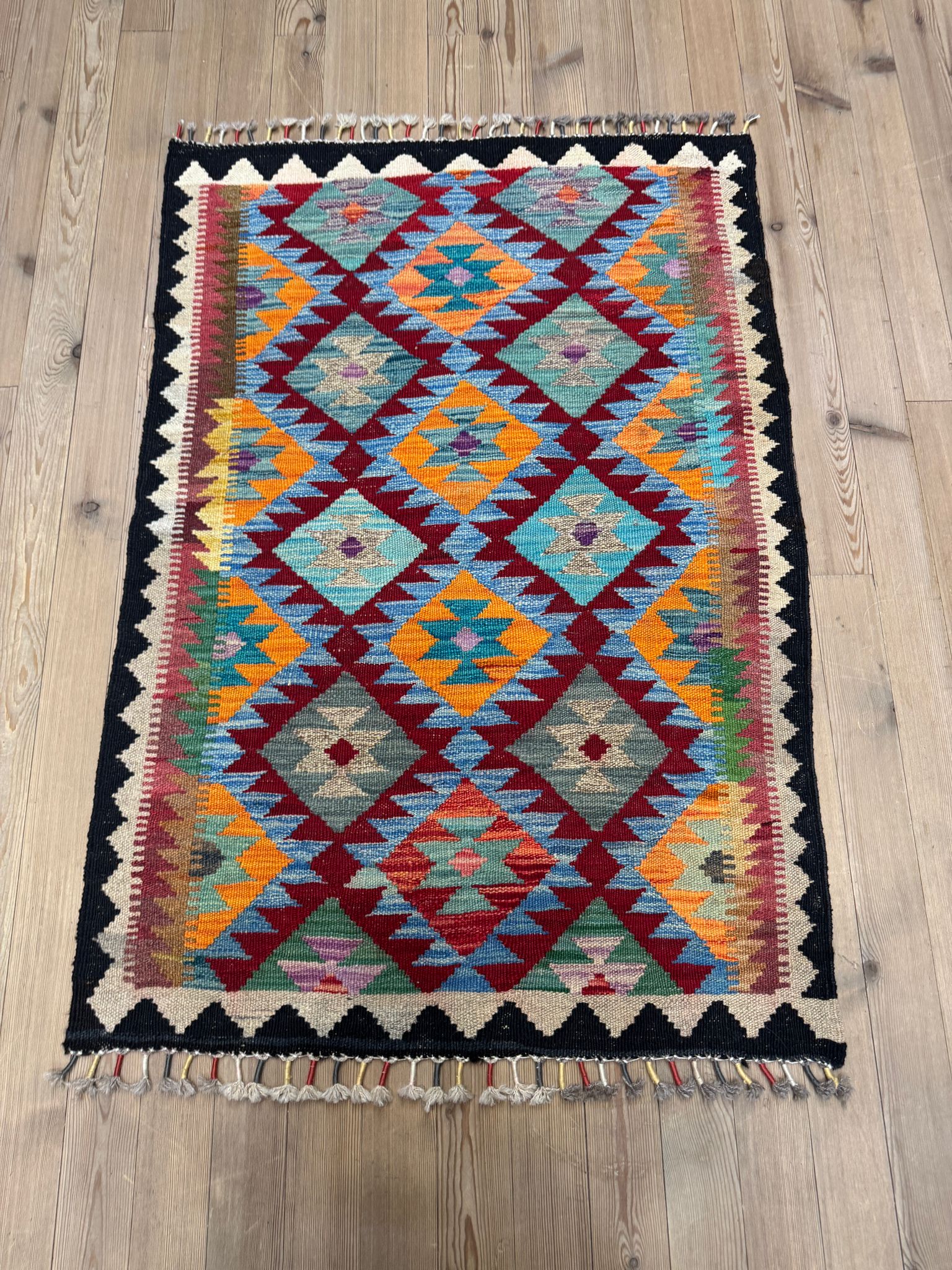 EL DOKUMA AFGAN KİLİM - 77 x 112