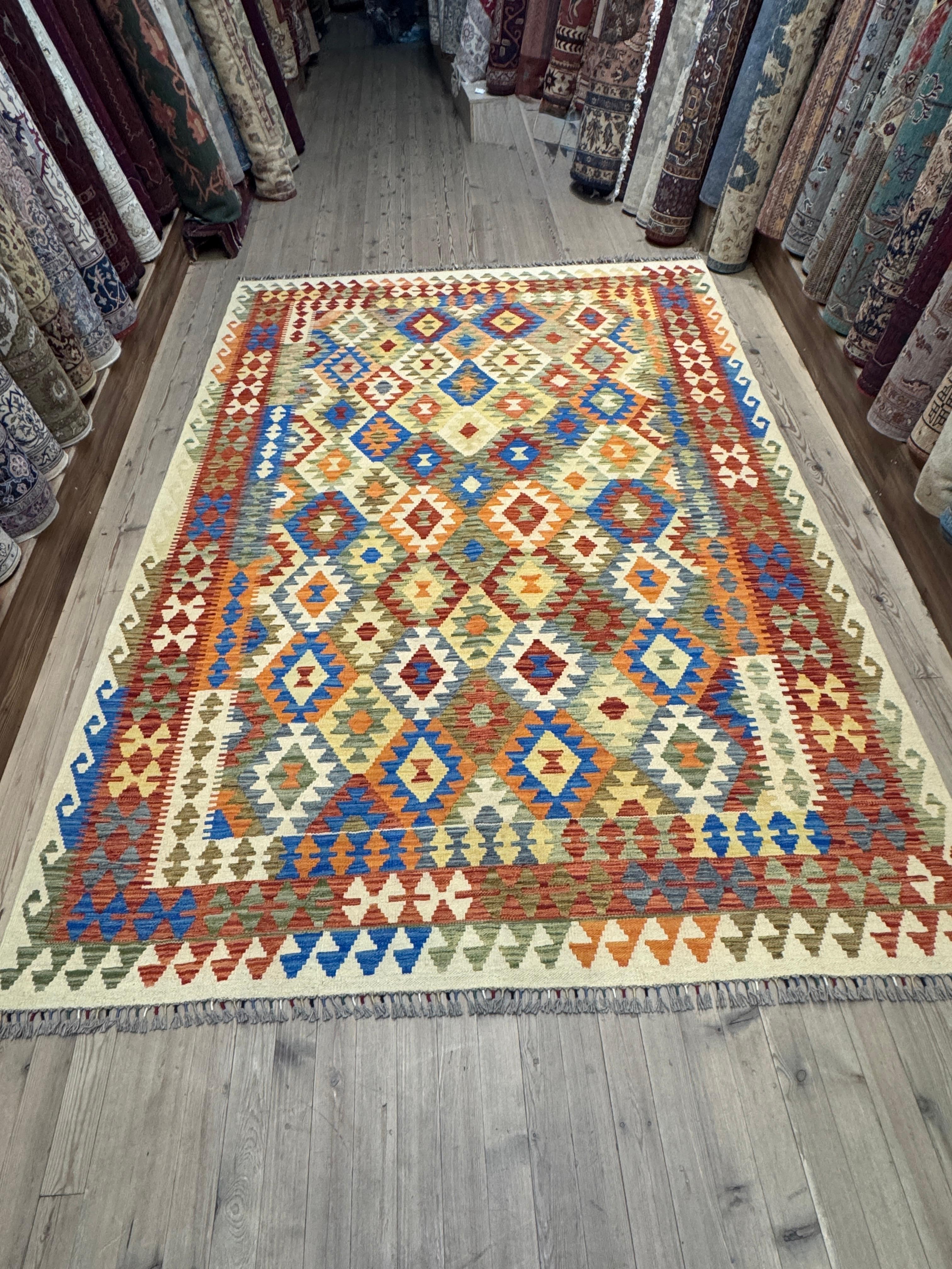 EL DOKUMA AFGAN KİLİM - 295 x 203