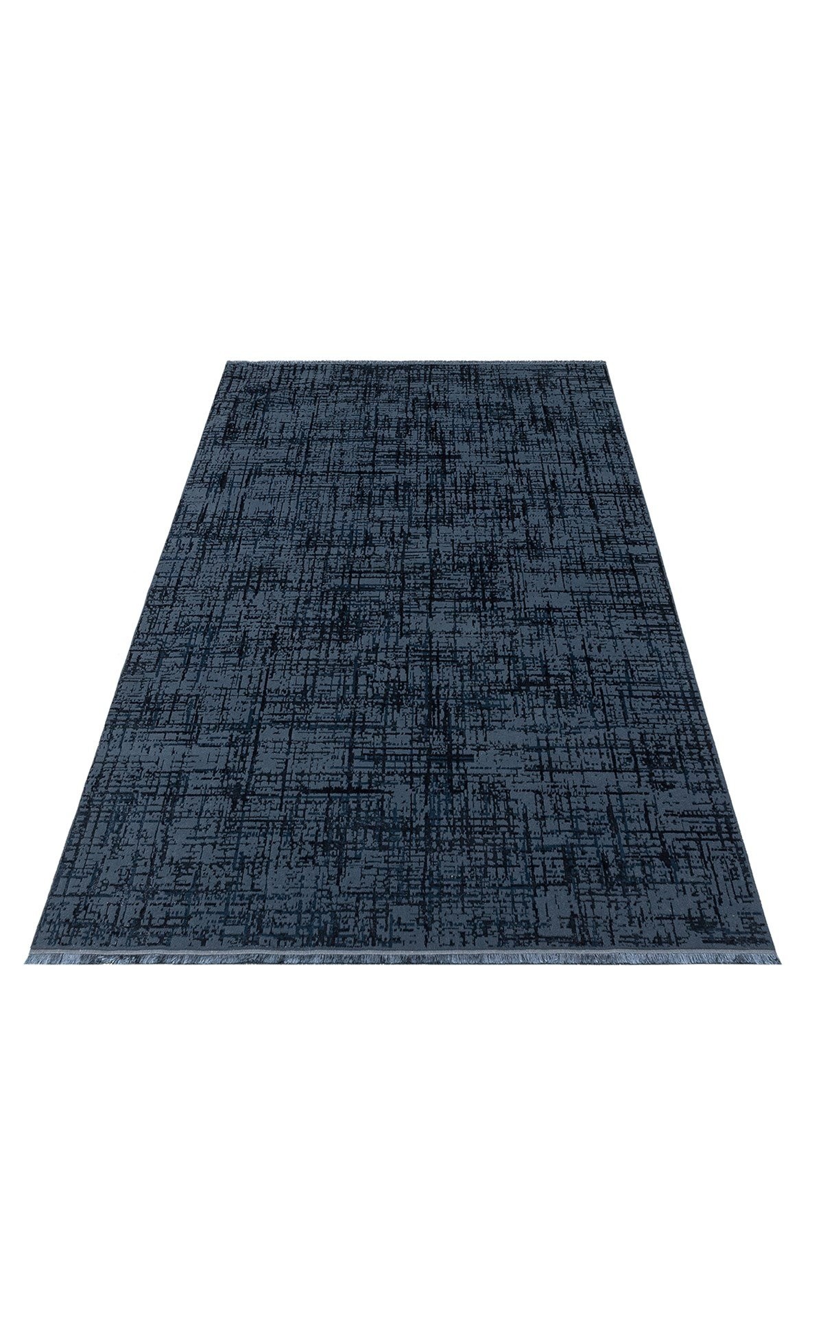 DENIM Sık Dokuma Dökümlü Yere Oturan Hav Toz Vermez Yıkanabilir Kaymaz Tabanlı Modern Halı - 80 x 150