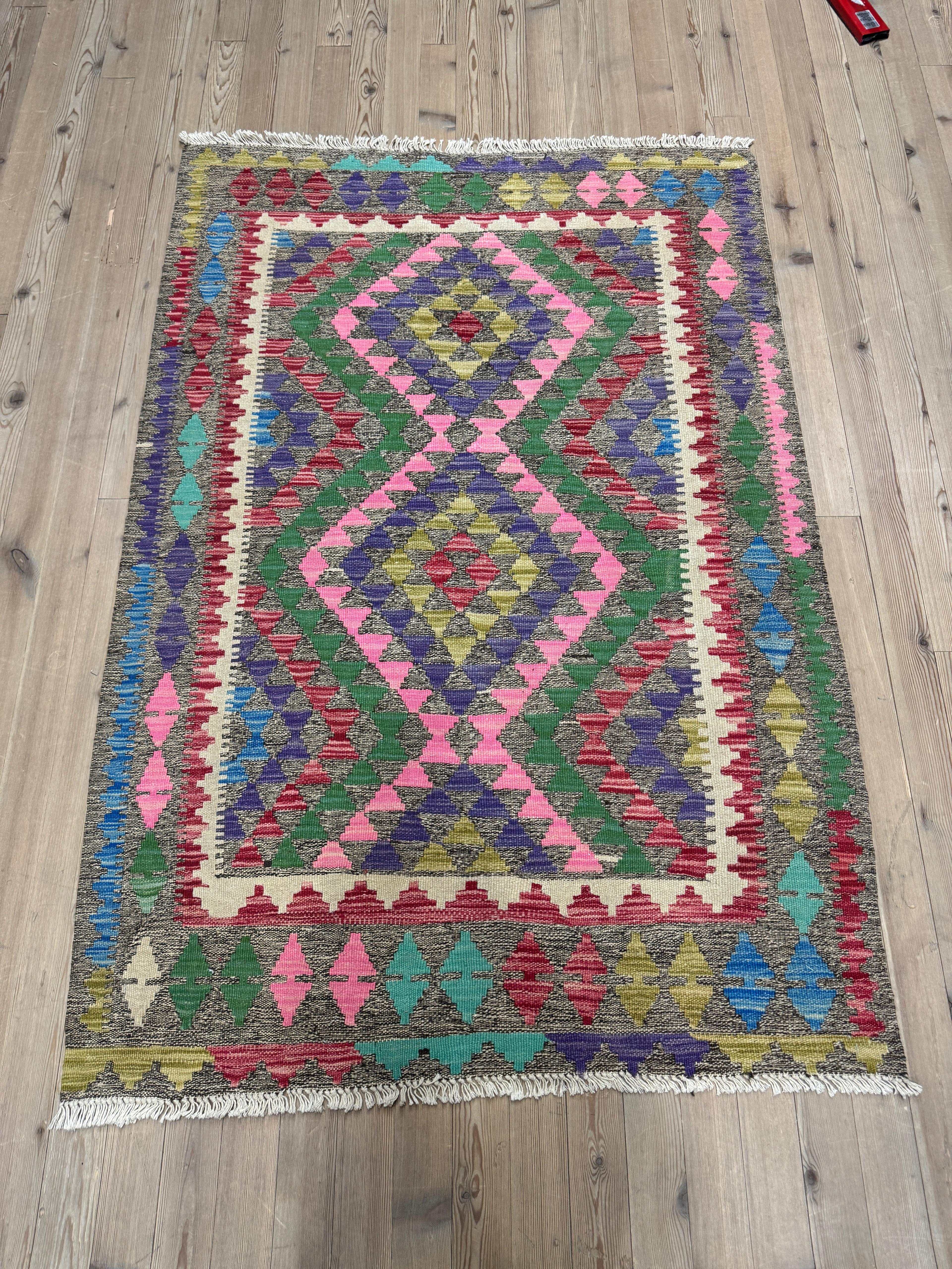 EL DOKUMA AFGAN KİLİM - 117 x 170