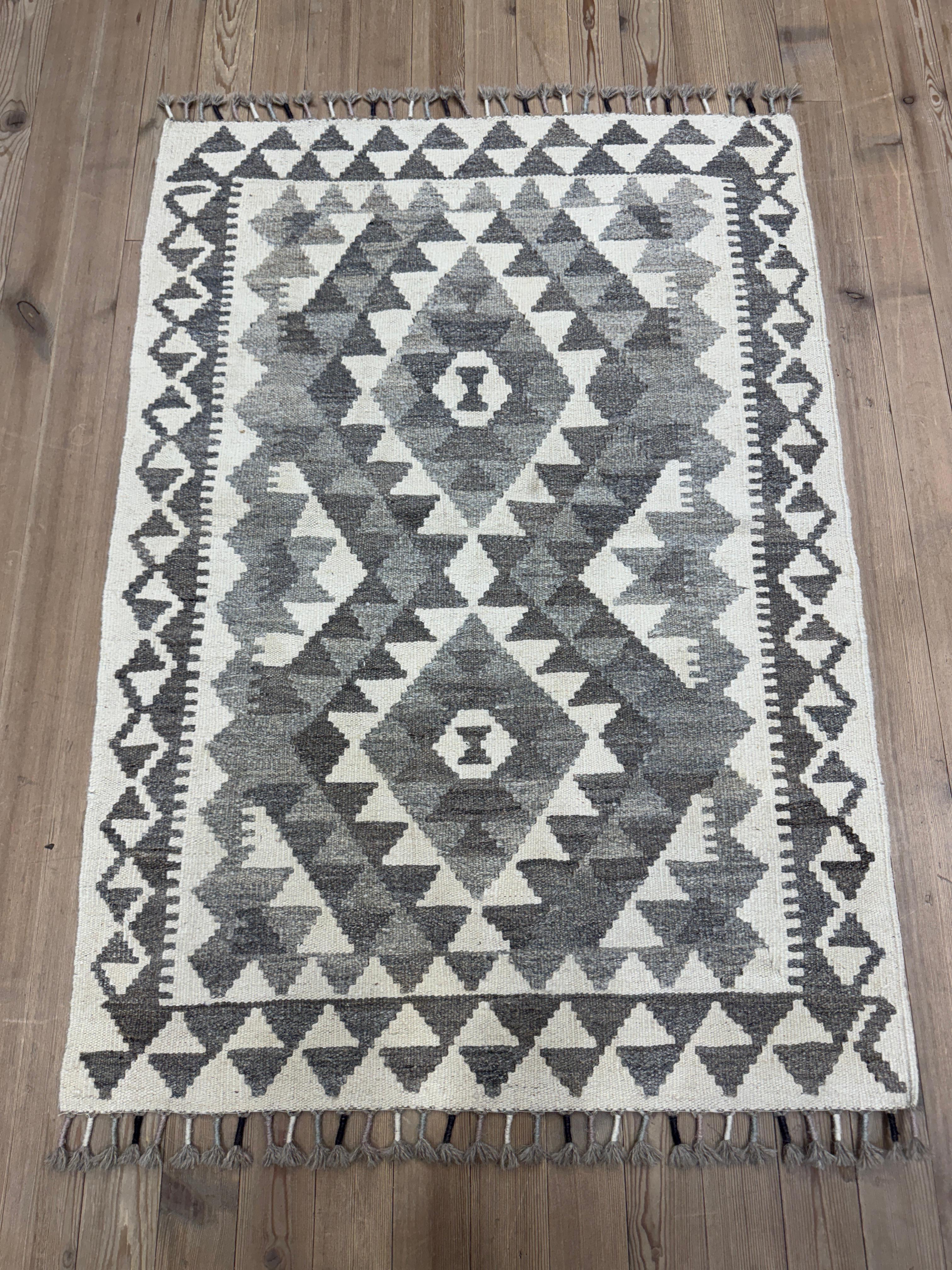 EL DOKUMA AFGAN KİLİM - 88 x 126